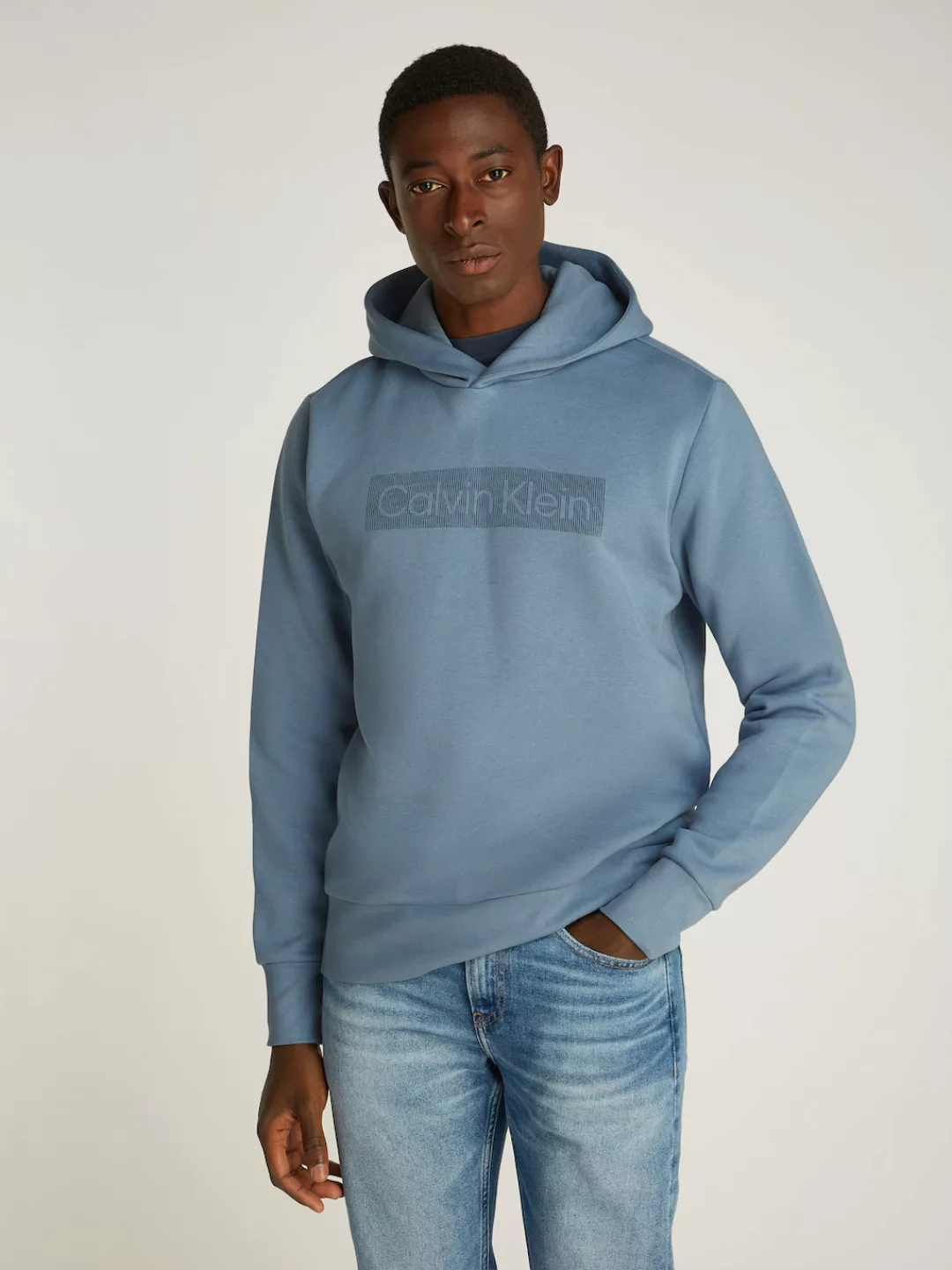 Calvin Klein Kapuzensweatshirt "BOX STRIPED LOGO HOODIE", mit Logoschriftzu günstig online kaufen