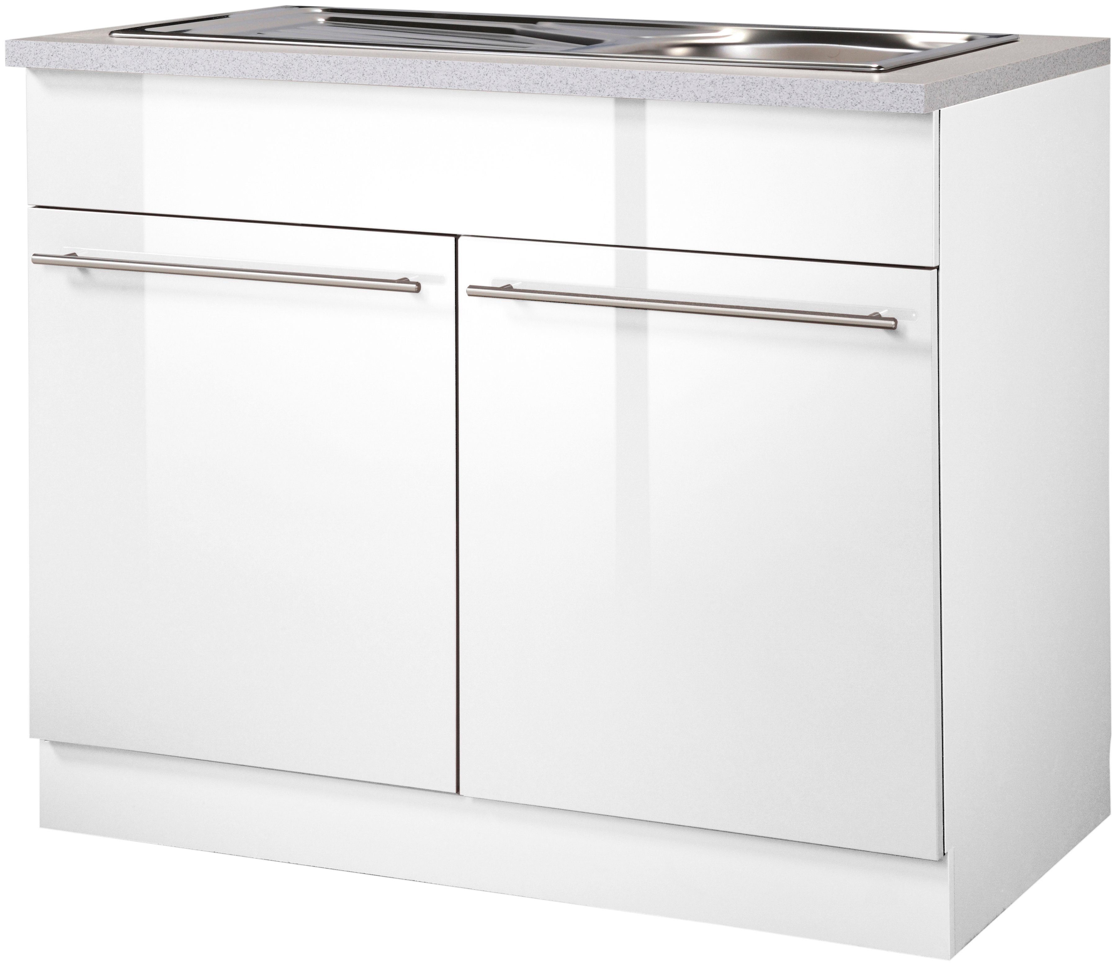 wiho Küchen Spülenschrank "Chicago", 110 cm breit, inkl. Tür/Sockel für Ges günstig online kaufen