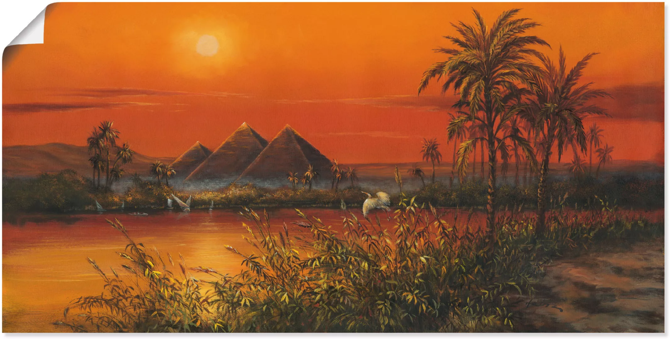 Artland Wandbild "Pyramiden", Afrika, (1 St.), als Alubild, Leinwandbild, W günstig online kaufen