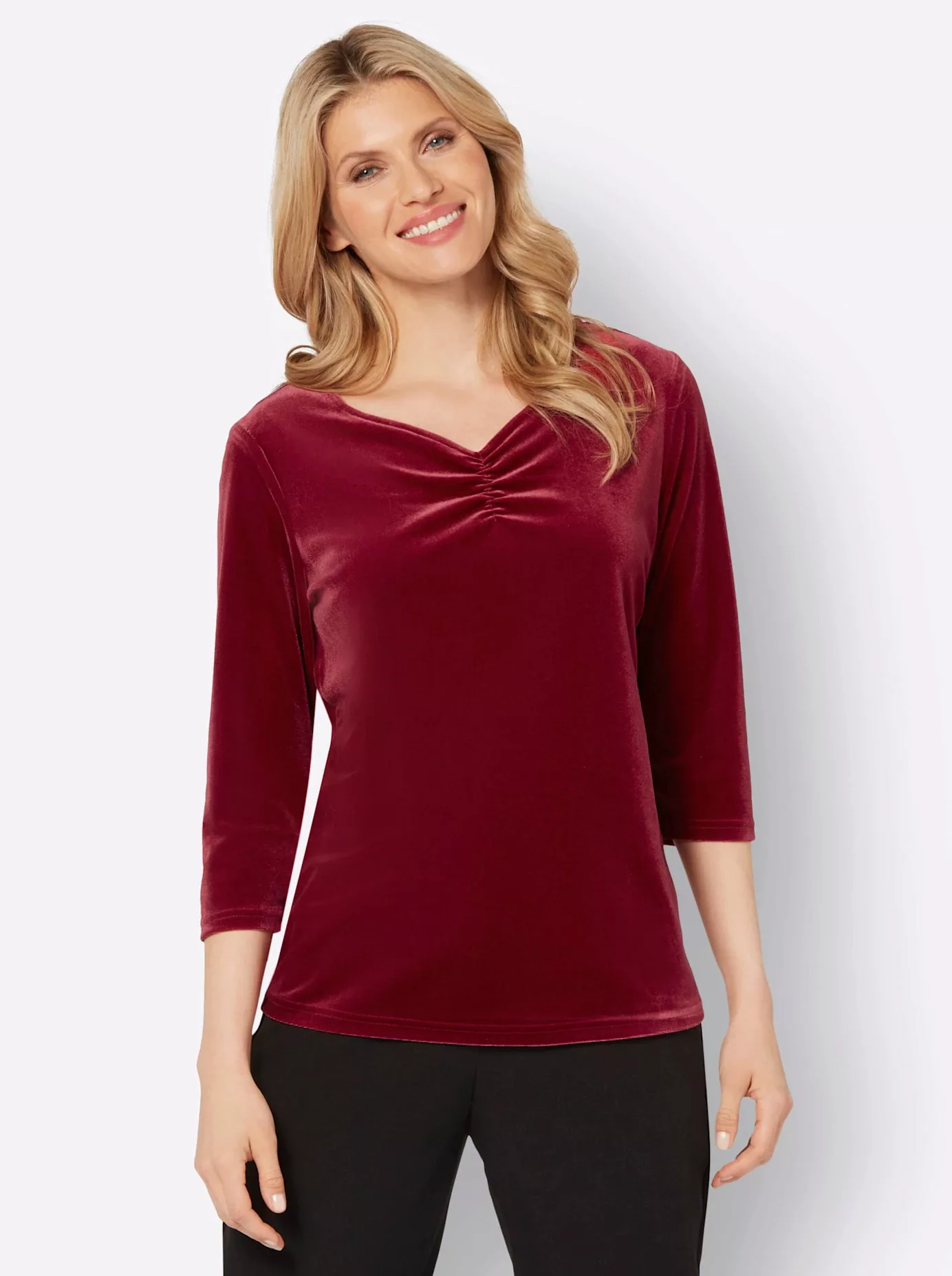 Classic Basics 3/4-Arm-Shirt "Samtshirt", (1 tlg.) günstig online kaufen