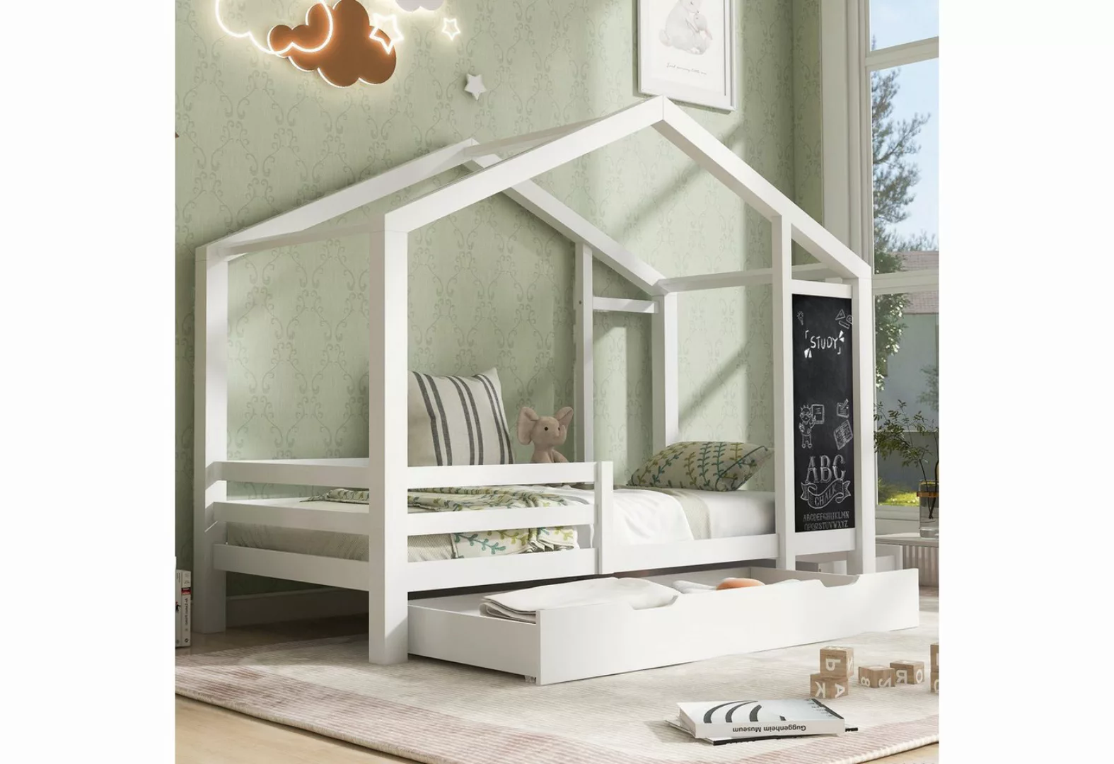 Fine Life Pro Kinderbett Kinderbett-01 (Hausbett 90 x 200 cm, Holzbett mit günstig online kaufen