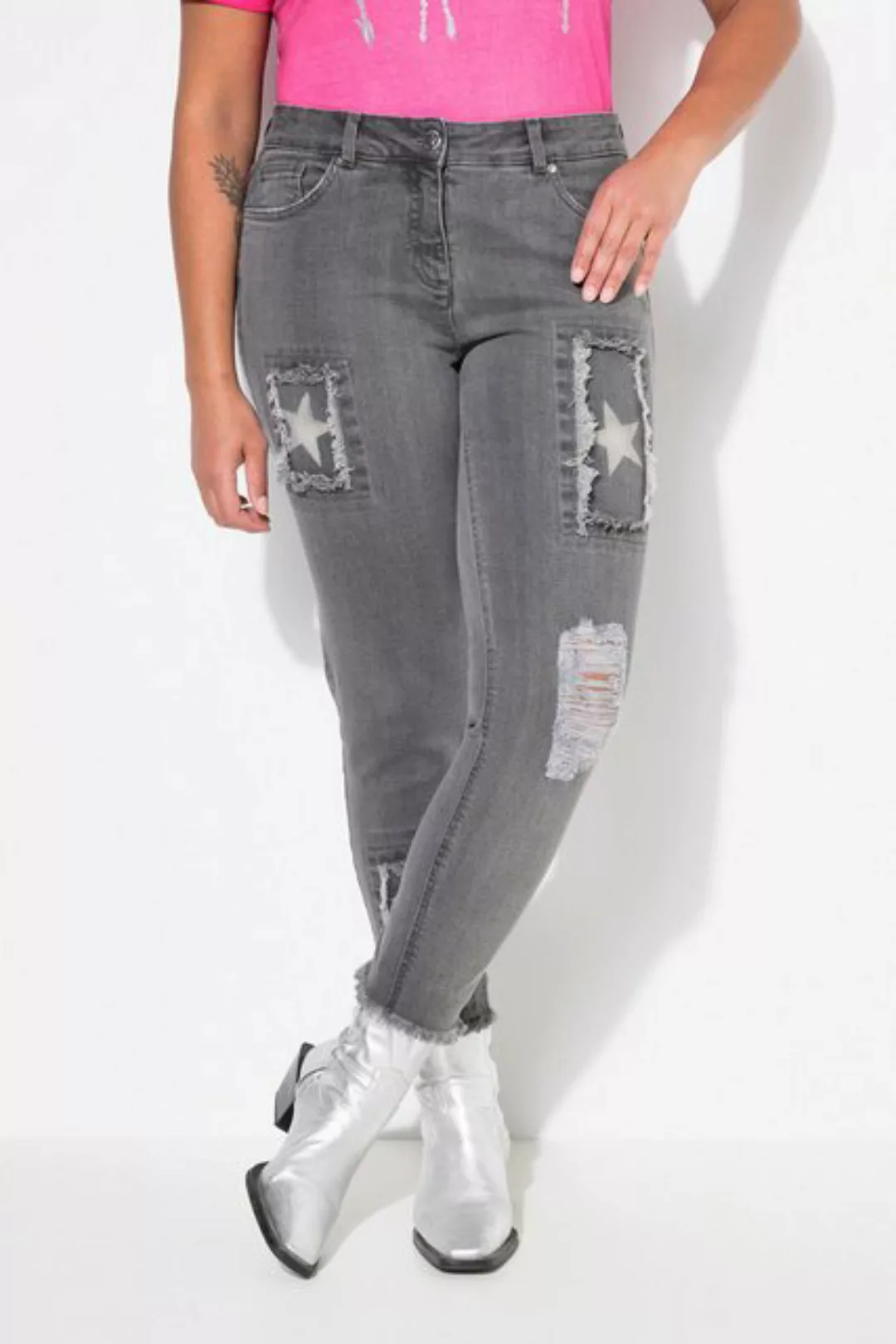 Angel of Style 5-Pocket-Jeans Skinny-Jeans Slim Fit Sterne- Destroy-Patches günstig online kaufen