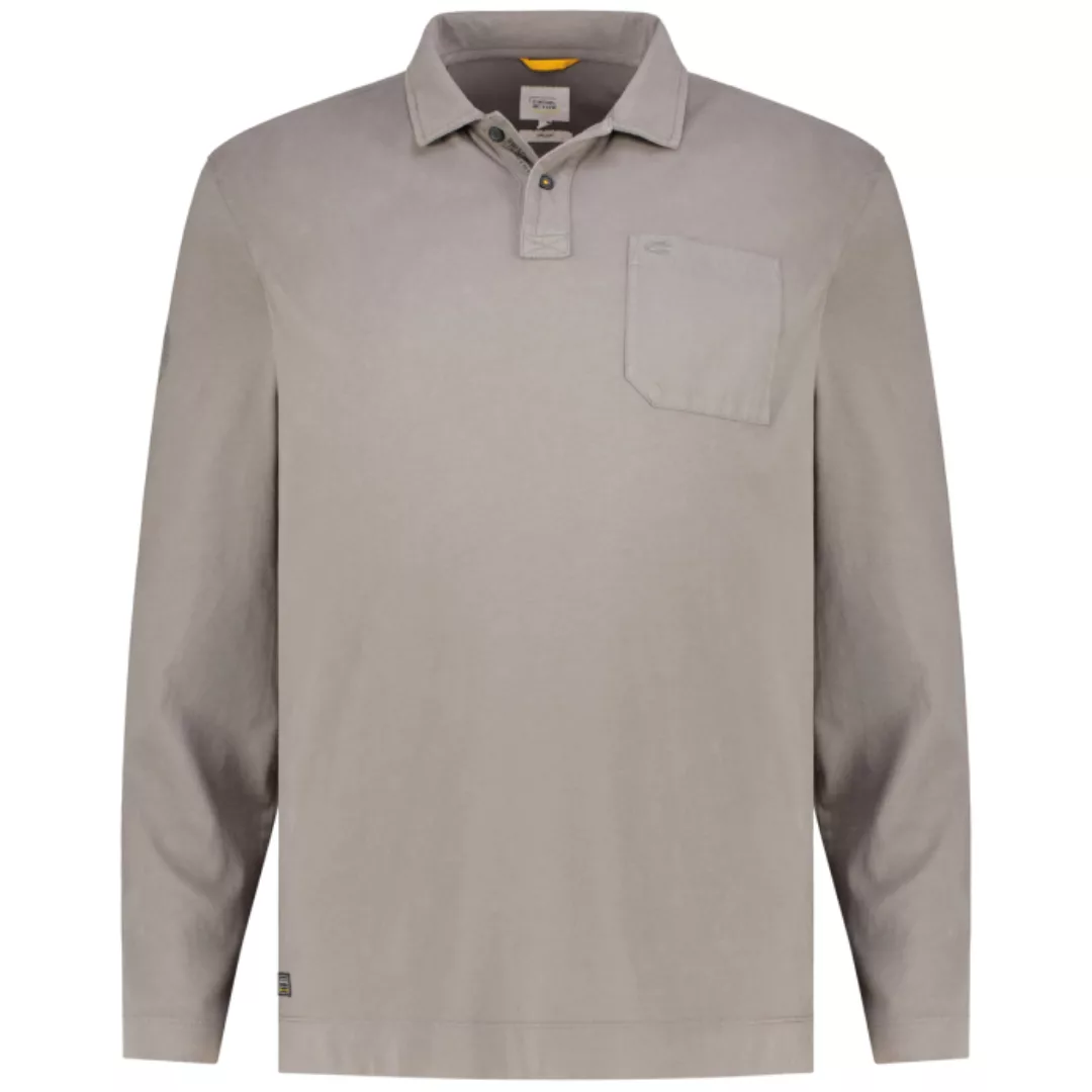 camel active Poloshirt aus zertifiziertem Organic Cotton Shirts_Langarm-Pol günstig online kaufen