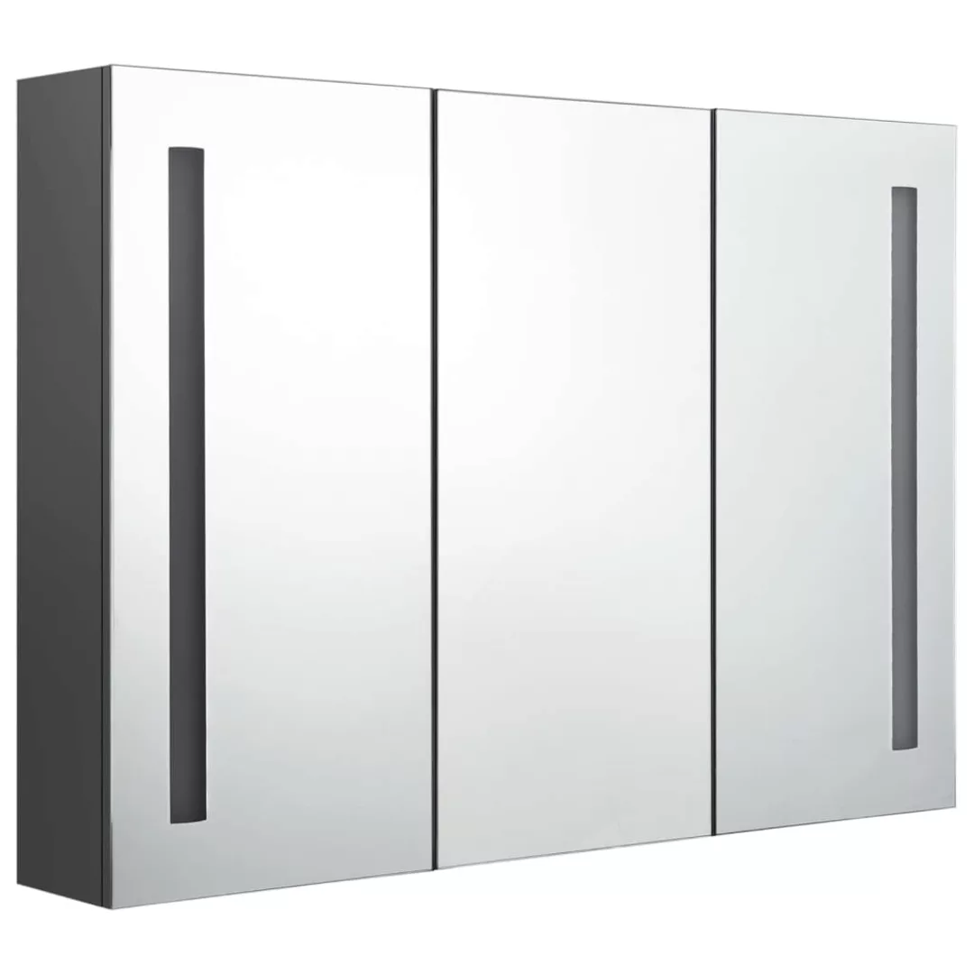 Led-bad-spiegelschrank 89x14x62 Cm Grau günstig online kaufen