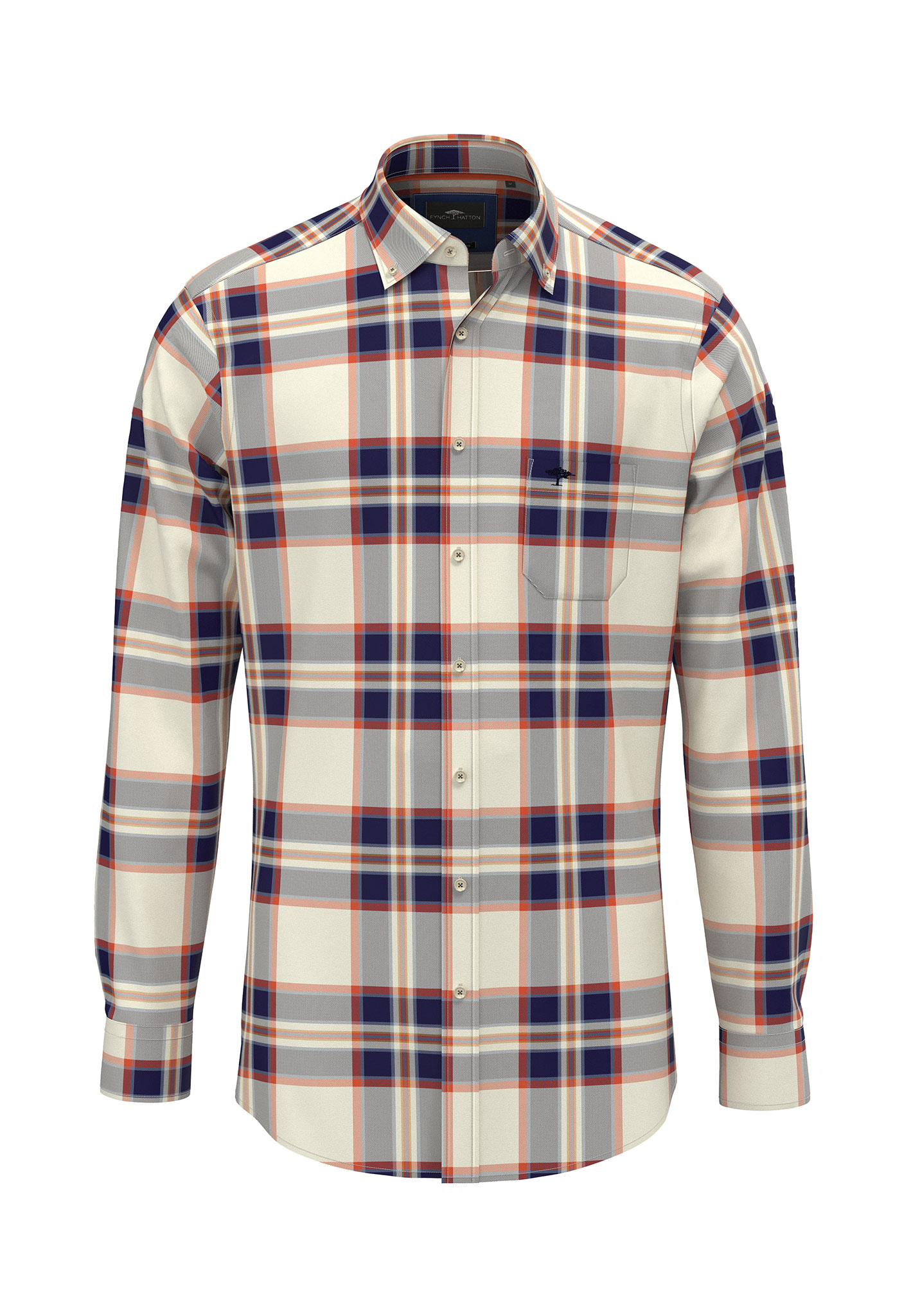 FYNCH-HATTON Karohemd mit klassischem Button-Down-Kragen günstig online kaufen