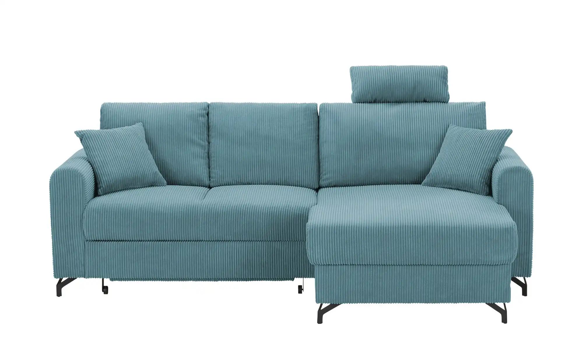 uno Ecksofa Cord Latina ¦ blau ¦ Maße (cm): B: 232 H: 110 T: 156.0 Polsterm günstig online kaufen
