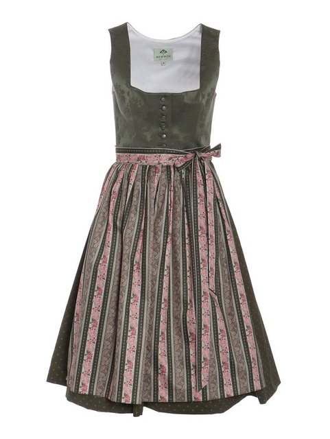 Berwin Dirndl Dirndl mit Streifenschürze und Stretch-Jaquard-Oberteil (Einz günstig online kaufen