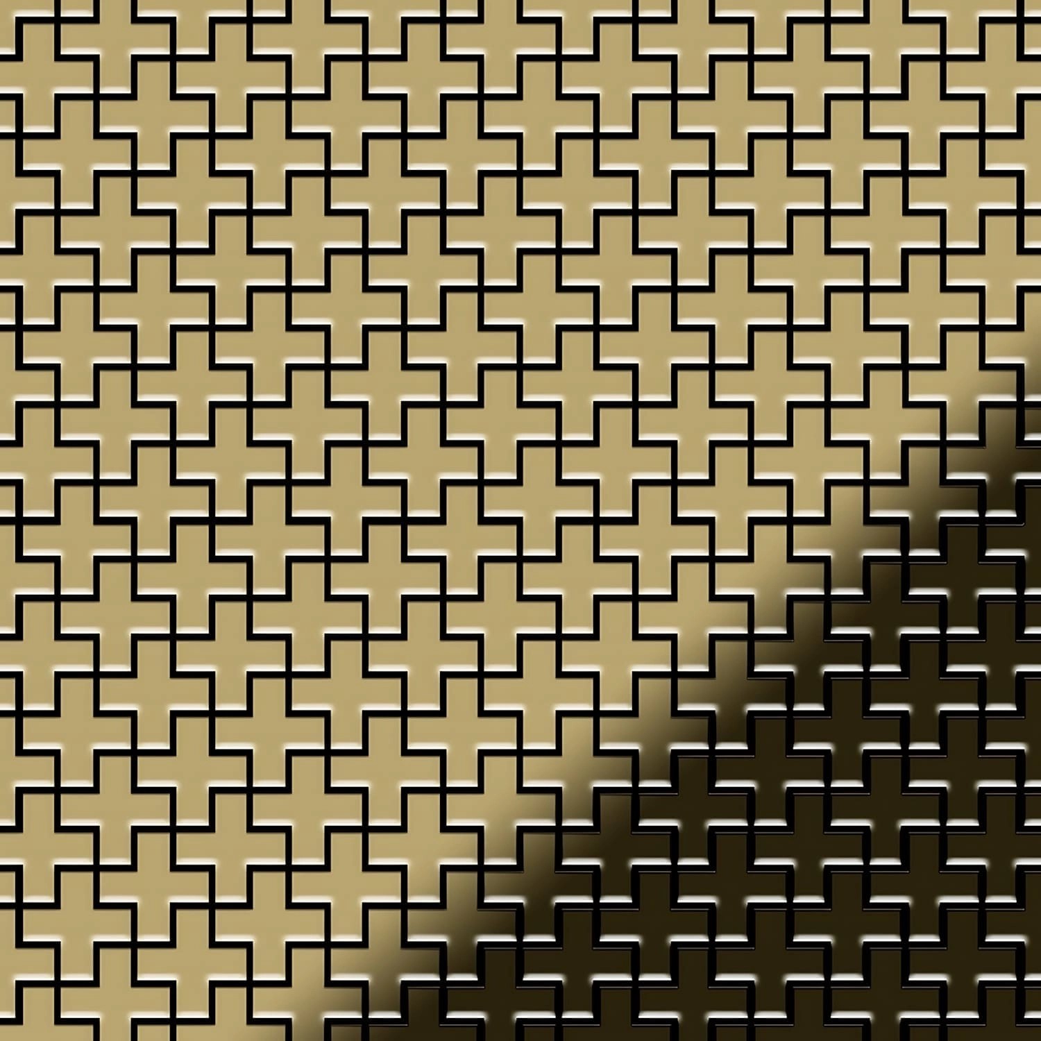 ALLOY Mosaik Fliese Massiv Metall Titan Hochglanz Gold 1,6mm Swiss Cross-ti günstig online kaufen