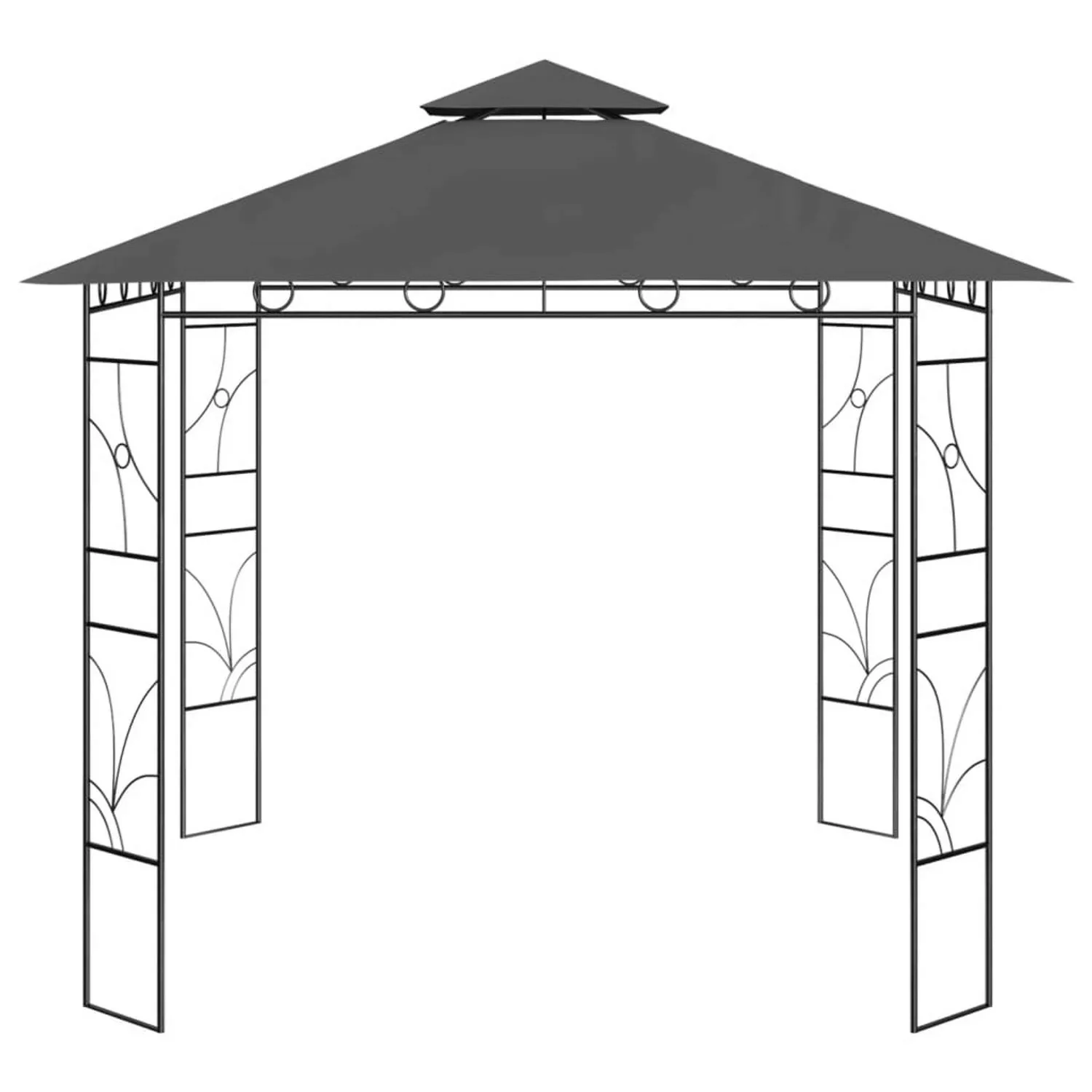 vidaXL Pavillon 3x3x2,7 m Anthrazit 160 g/m2 günstig online kaufen