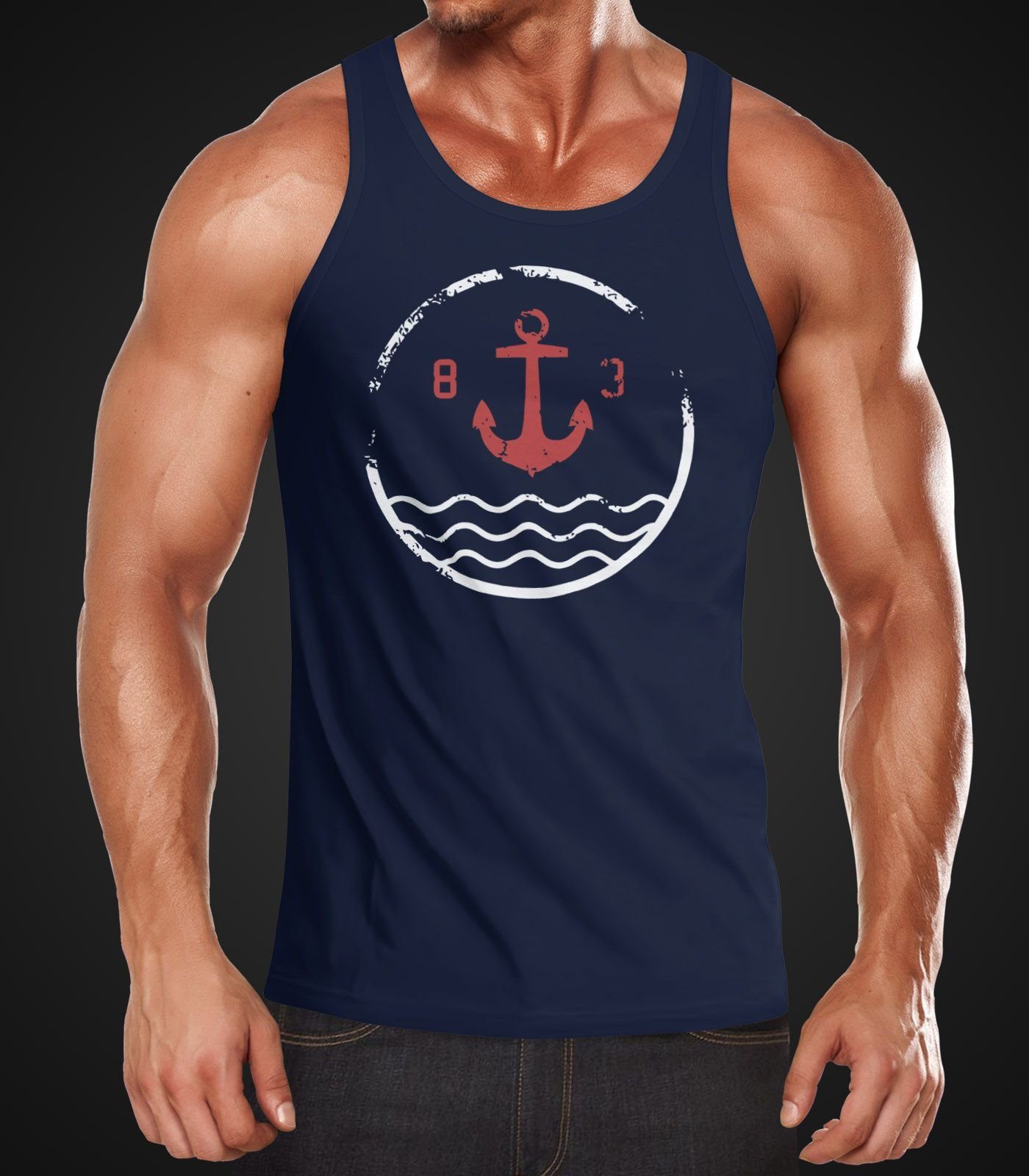 Neverless Tanktop Herren Tank-Top Anker Vintage günstig online kaufen