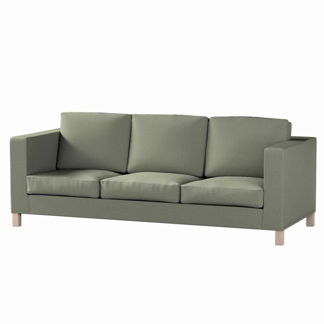 Bezug für Karlanda 3-Sitzer Sofa nicht ausklappbar, kurz, khaki, Bezug für günstig online kaufen