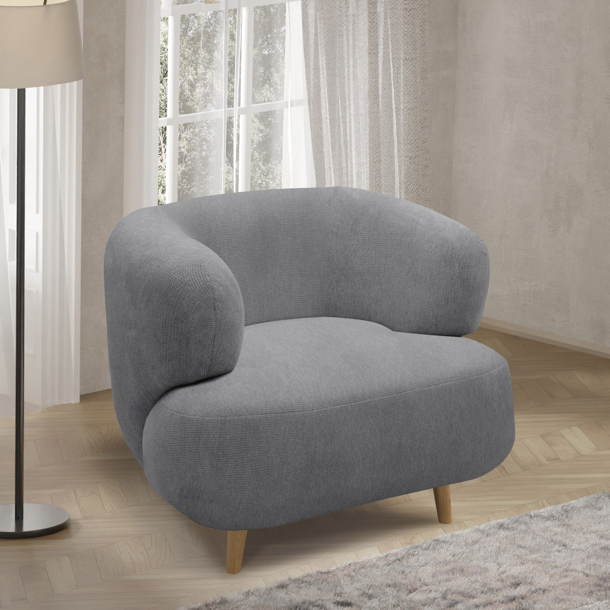 Polstersessel 800014, Sessel, Holzfüße, Armsessel, 86 x 73 x 160 (BxTxH), g günstig online kaufen