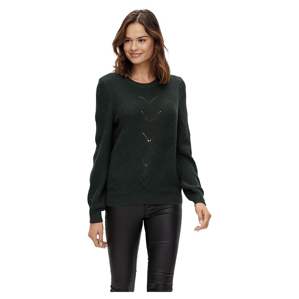 Vila Enia O-ausschnitt Pullover XS Darkest Spruce günstig online kaufen