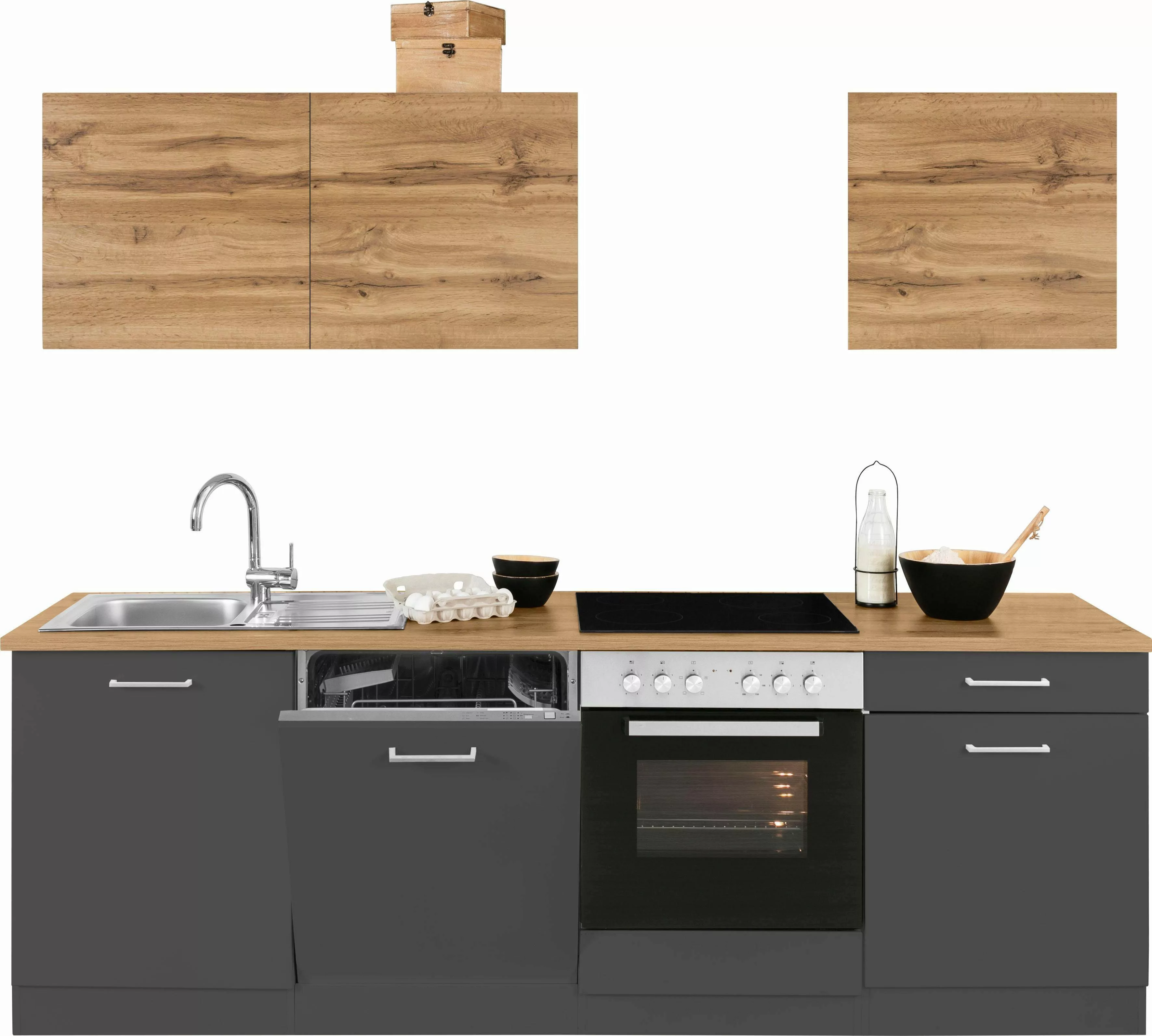 HELD MÖBEL Küchenzeile "Kehl", ohne E-Geräte, Breite 240 cm, für Geschirrsp günstig online kaufen