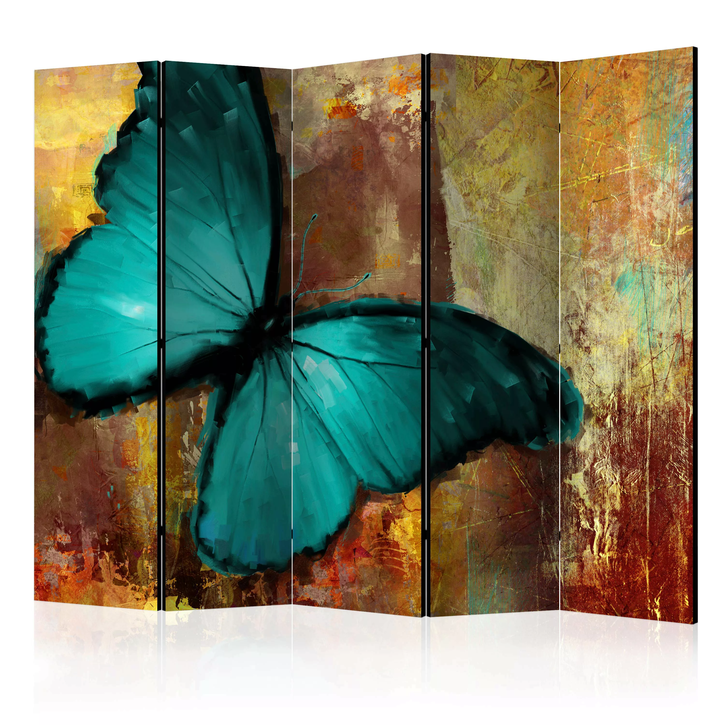 5-teiliges Paravent - Painted Butterfly Ii [room Dividers] günstig online kaufen