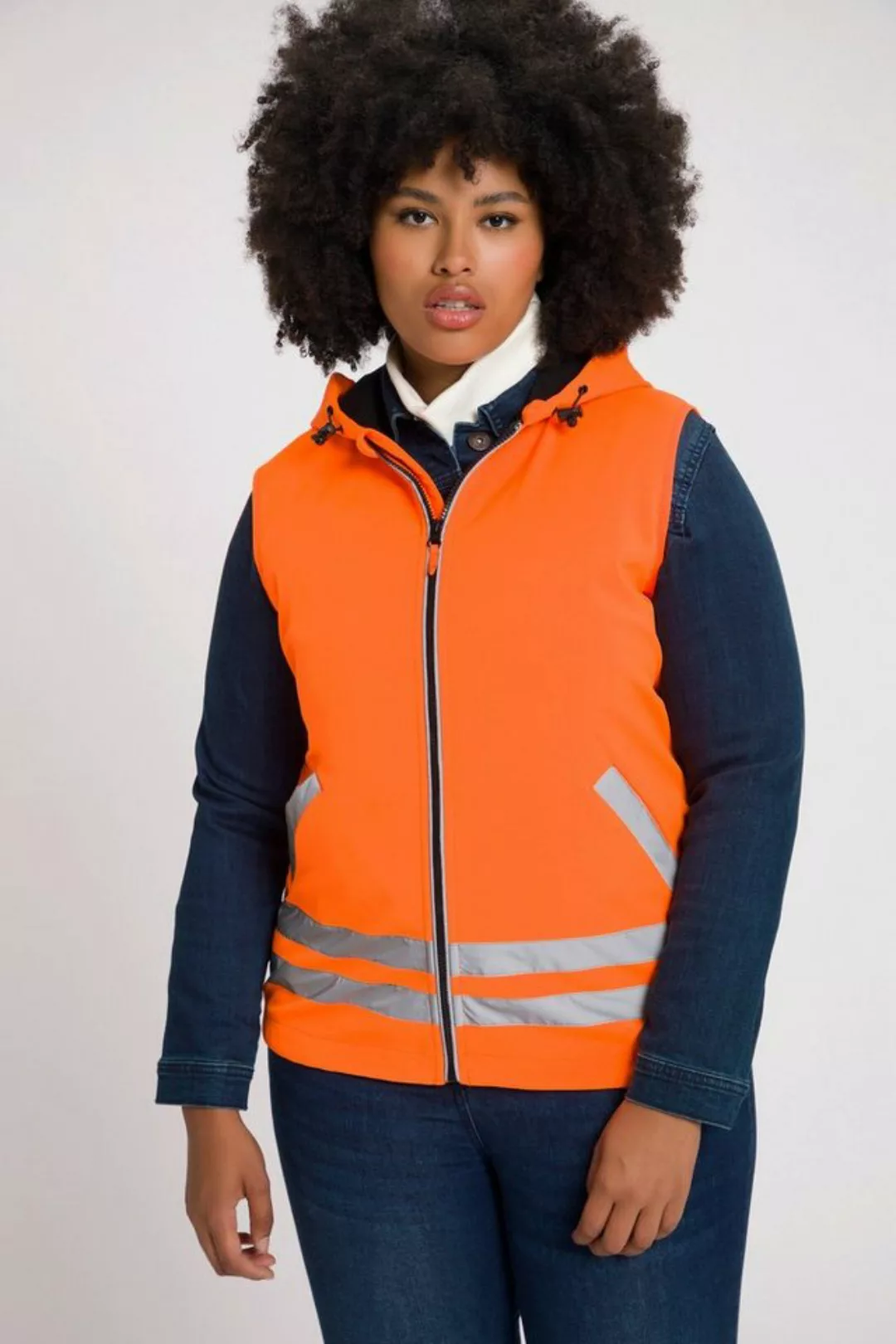 Ulla Popken Softshelljacke Softshellweste Reflektoren Kapuze günstig online kaufen