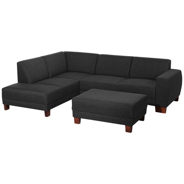 58 aufm Kessel Sofa mit Ottomane rechts Katy Bezug Flachgewebe (Leinenoptik günstig online kaufen