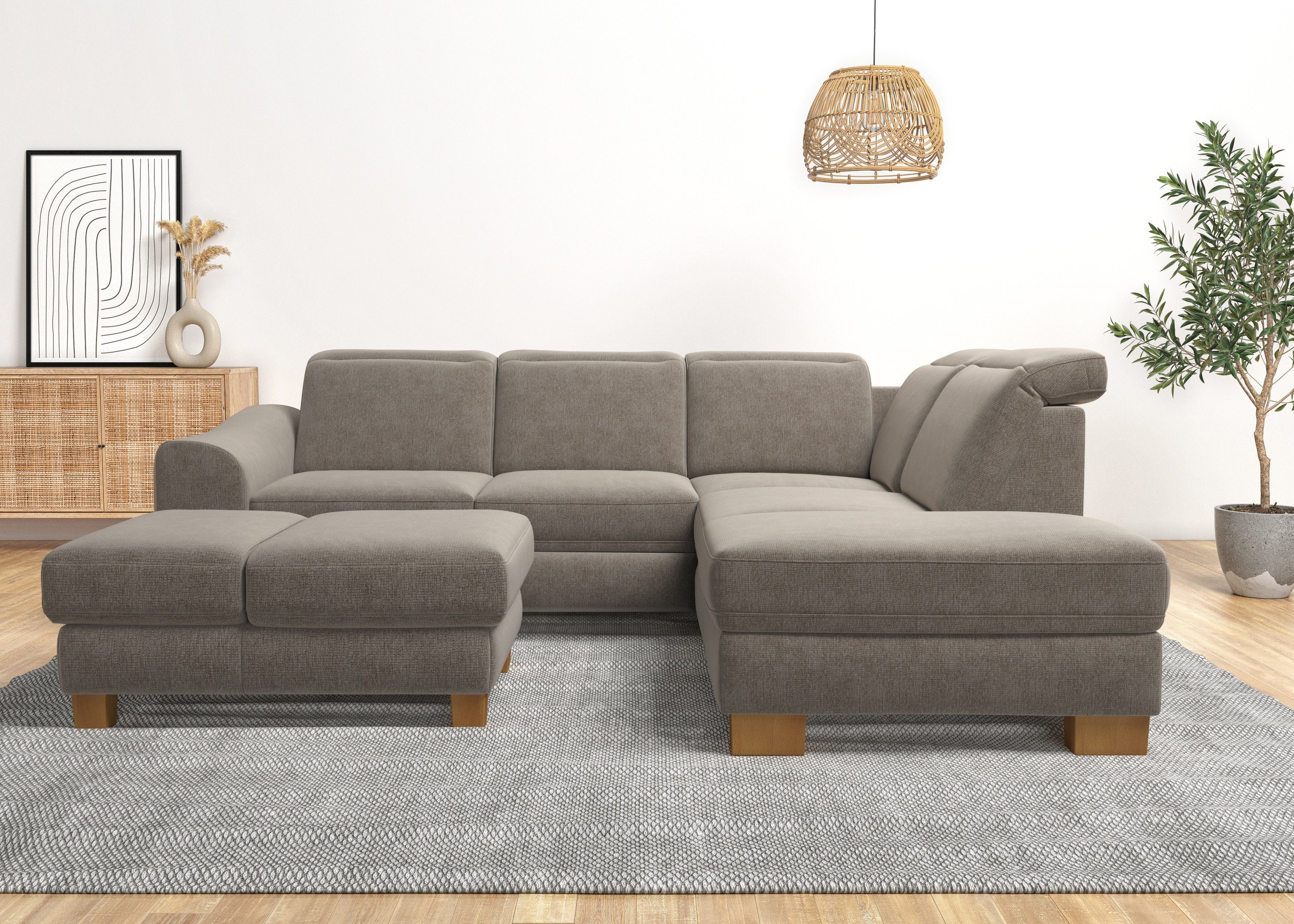 Home affaire Ecksofa "Dundee L-Form", wahlweise mit Kopfteilverstellung und günstig online kaufen