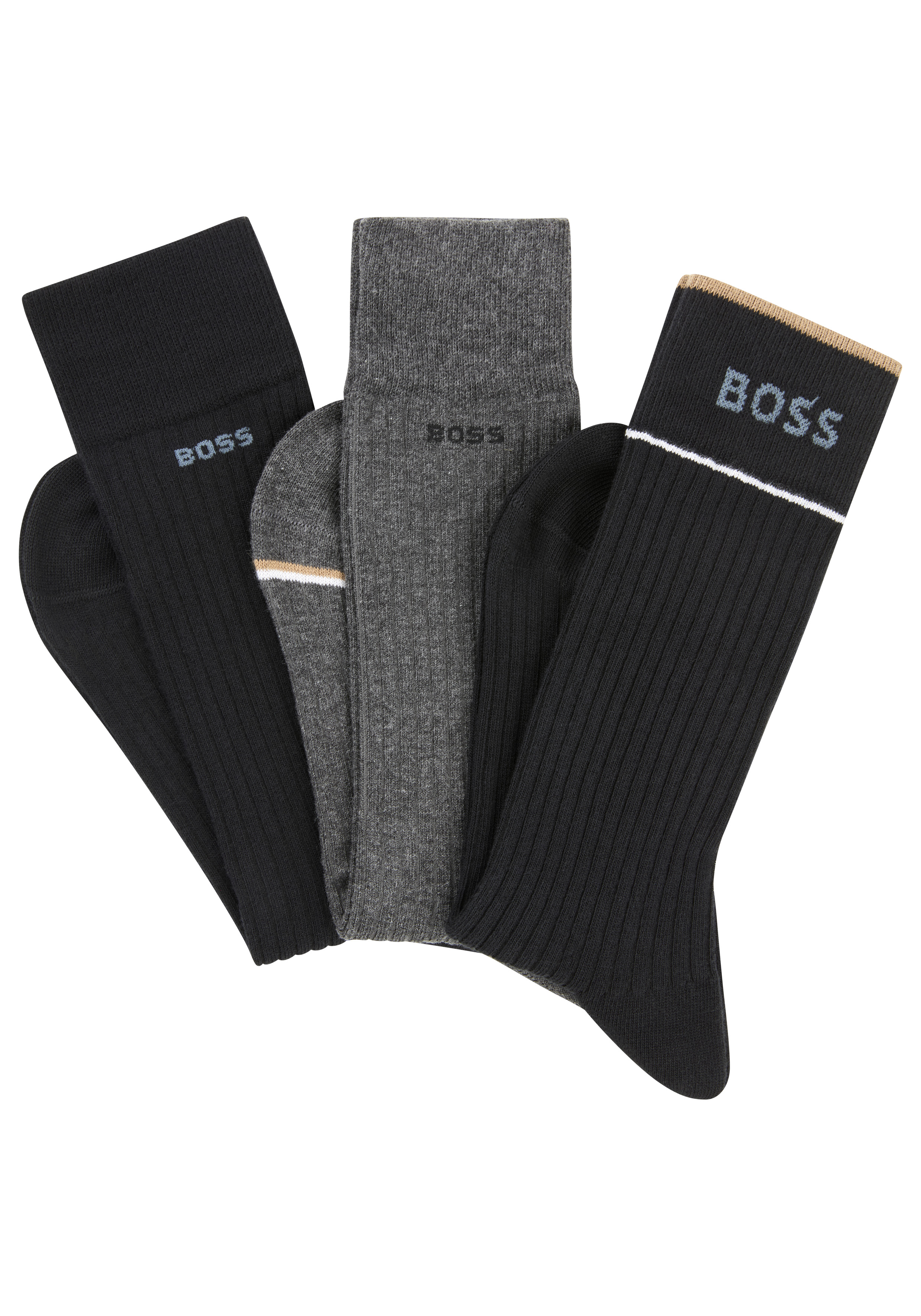 BOSS Freizeitsocken 3P RS Rib Fine günstig online kaufen