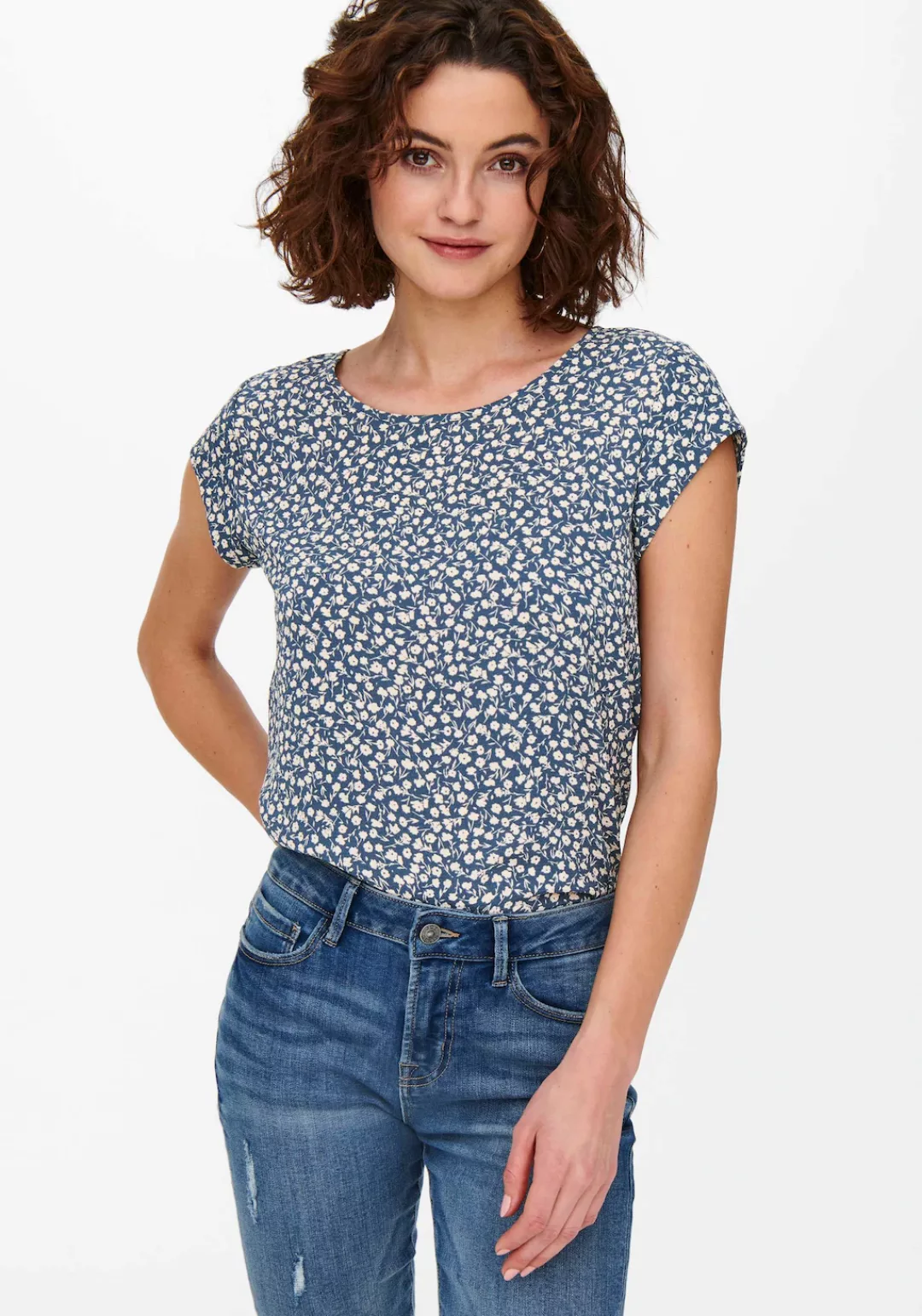 ONLY Shirtbluse "ONLVIC S/S AOP TOP NOOS PTM", mit Allover Druck günstig online kaufen