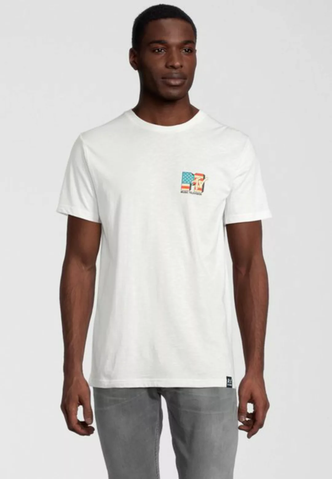 Recovered T-Shirt MTV American Logo GOTS zertifizierte Bio-Baumwolle günstig online kaufen
