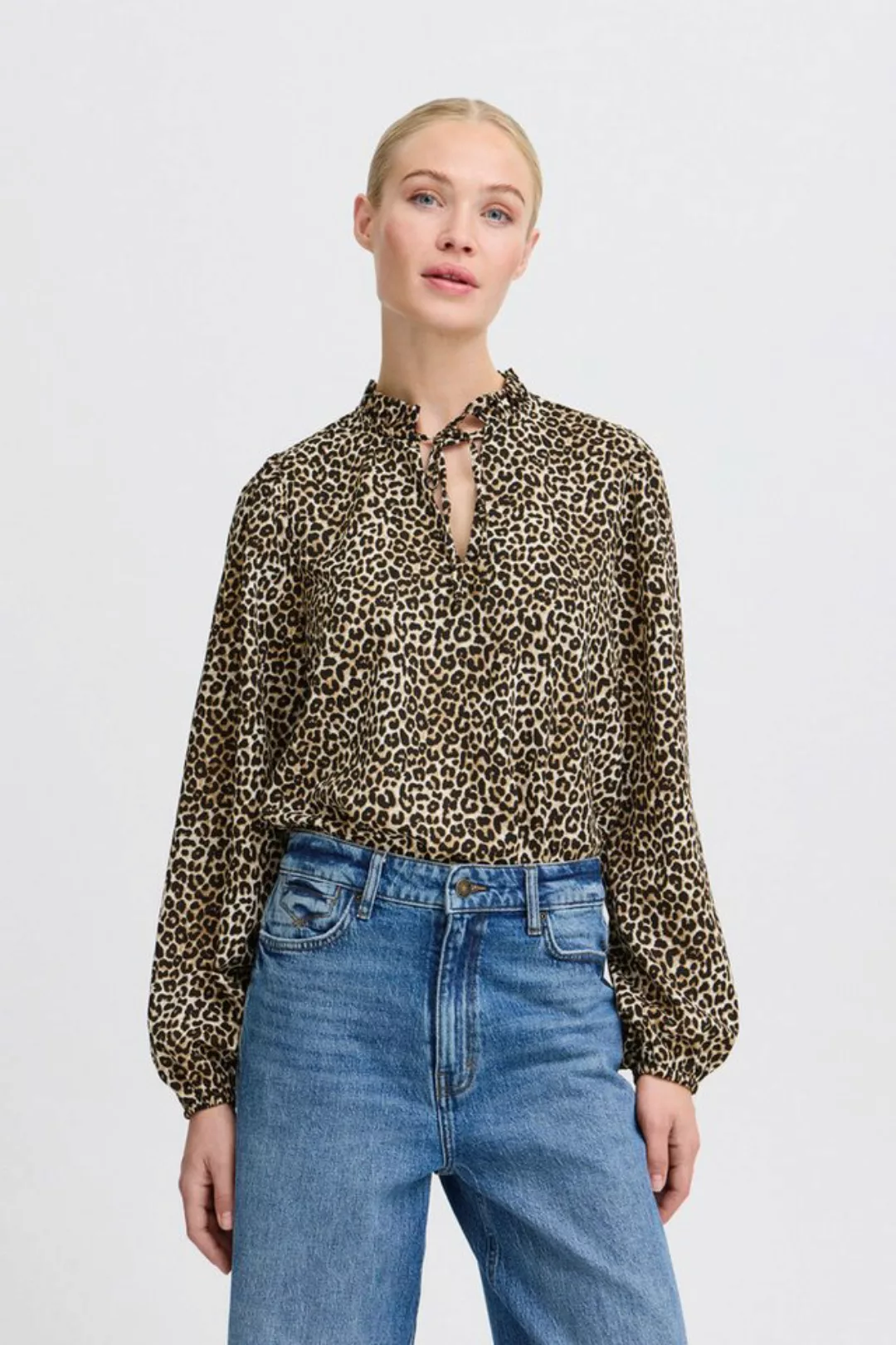 b.young Langarmbluse BYBXFLIOMINA BLOUSE - modische Langarmbluse mit Leopar günstig online kaufen