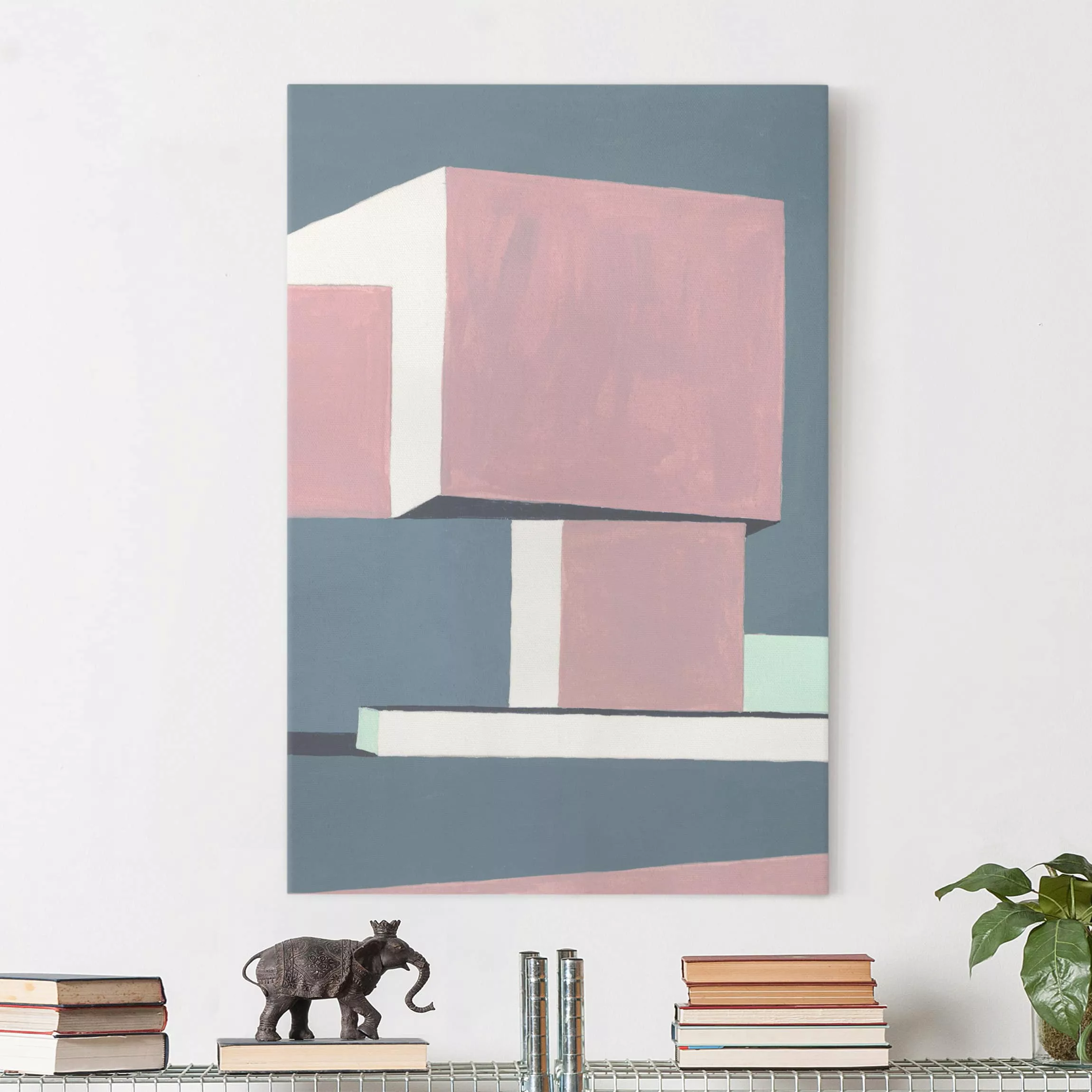 Leinwandbild Abstrakt - Hochformat Schatten der Wände I günstig online kaufen