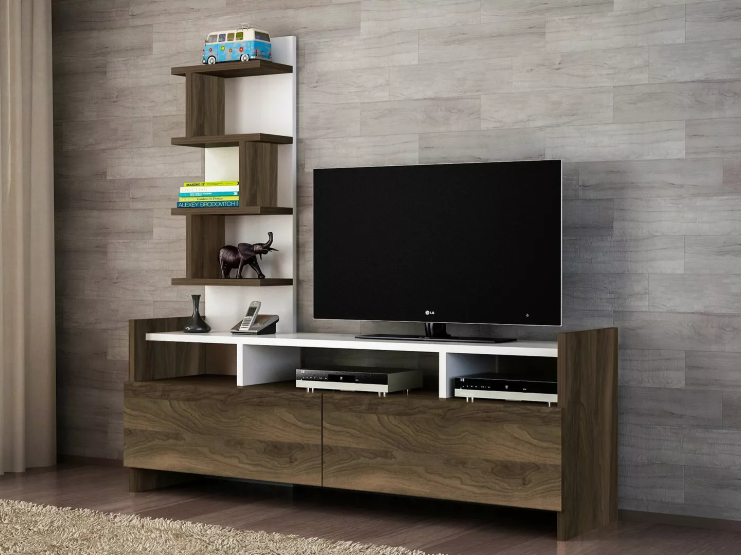 Skye Decor TV-Schrank Schränke, 120x123,6x33 cm, 100% Melaminbeschichtete P günstig online kaufen