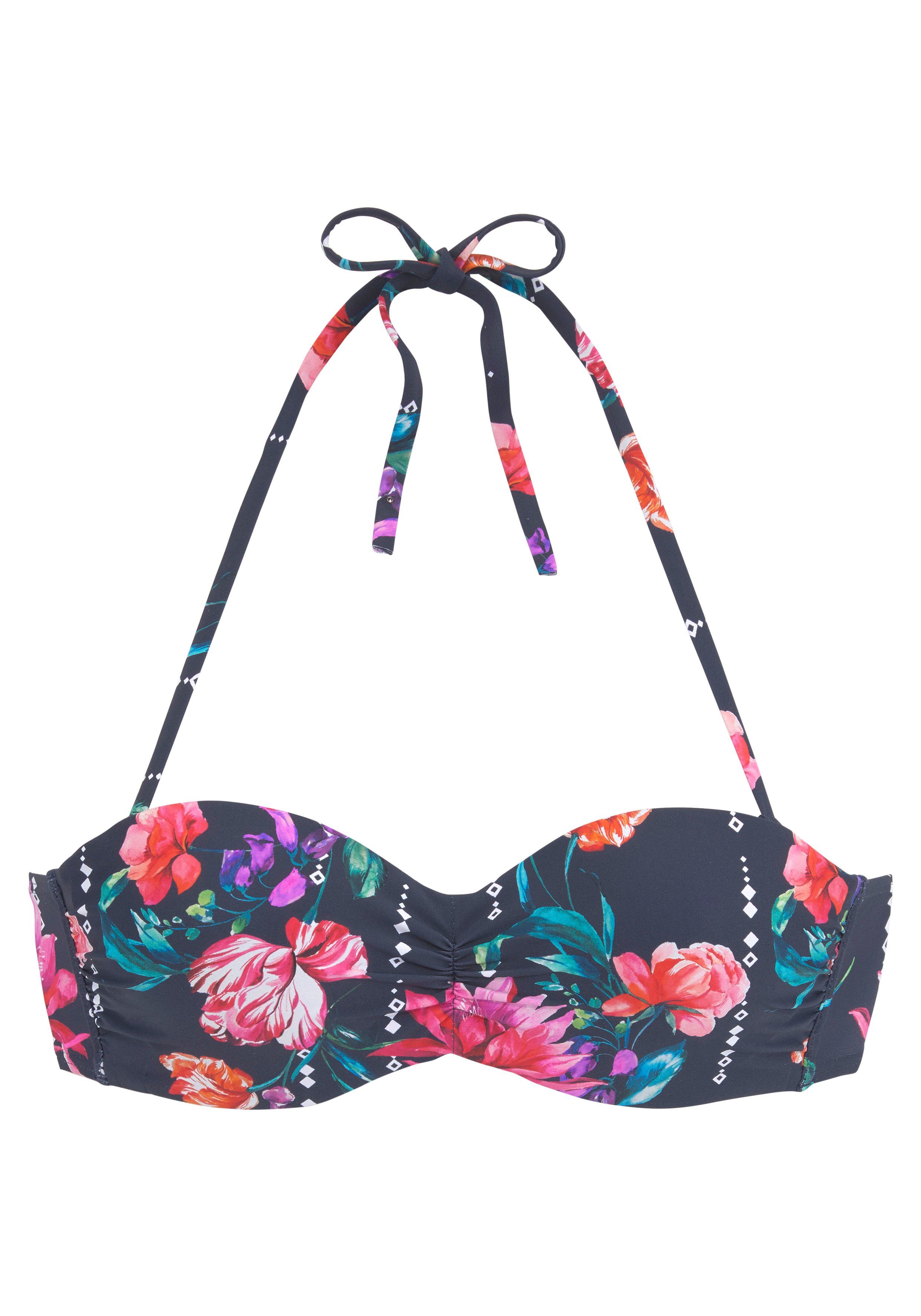 Sunseeker Bügel-Bandeau-Bikini-Top Modern, mit Blumenprint günstig online kaufen