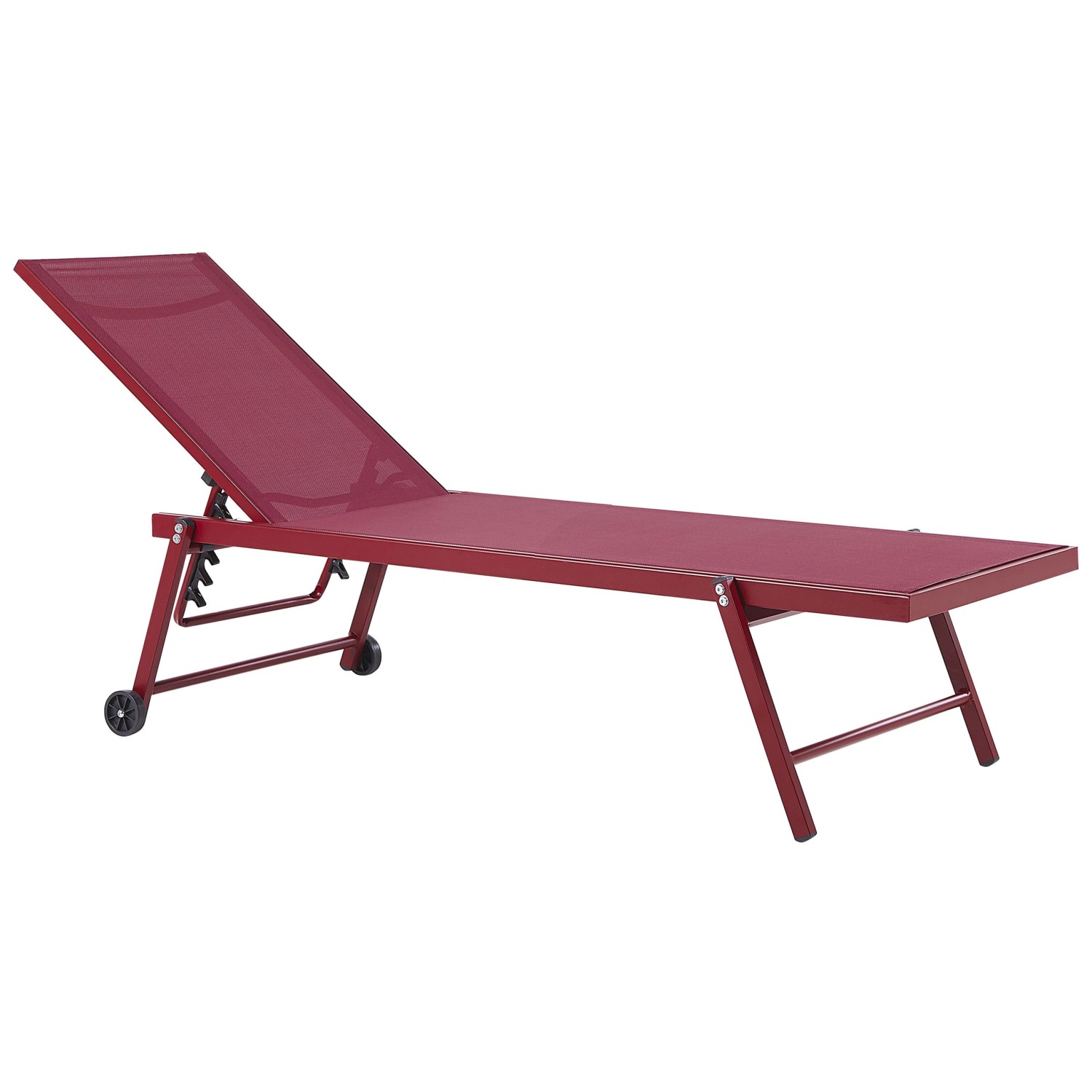 Beliani Gartenliege Rot 65x198x107 günstig online kaufen