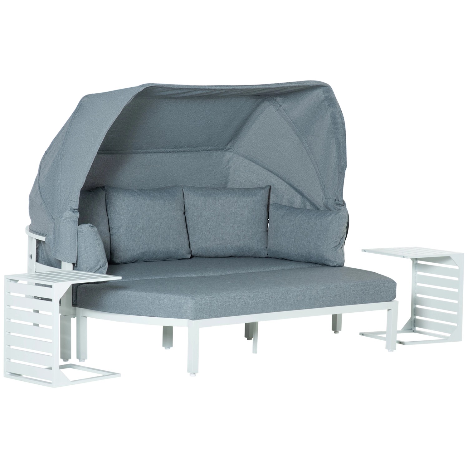 Outsunny Lounge-Sofaset weiß Aluminium B/T: ca. 180x71 cm günstig online kaufen