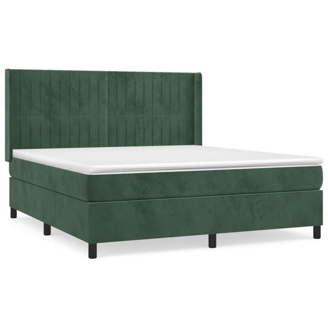 vidaXL Boxspringbett mit Matratze Dunkelgrün 180x200 cm Samt1469825 günstig online kaufen