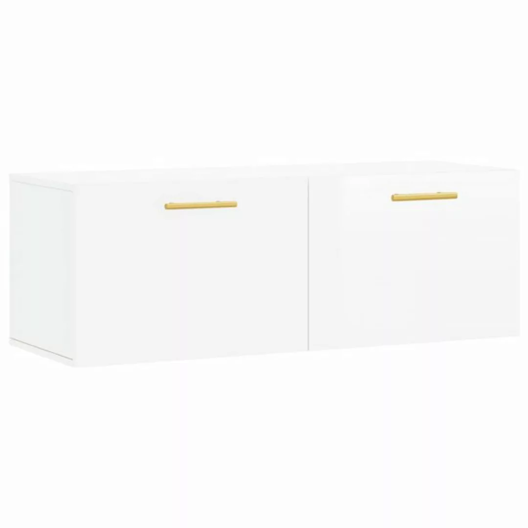 vidaXL Wandschrank Hochglanz-Weiß 100x36,5x35 cm Holzwerkstoff Modell 5 günstig online kaufen