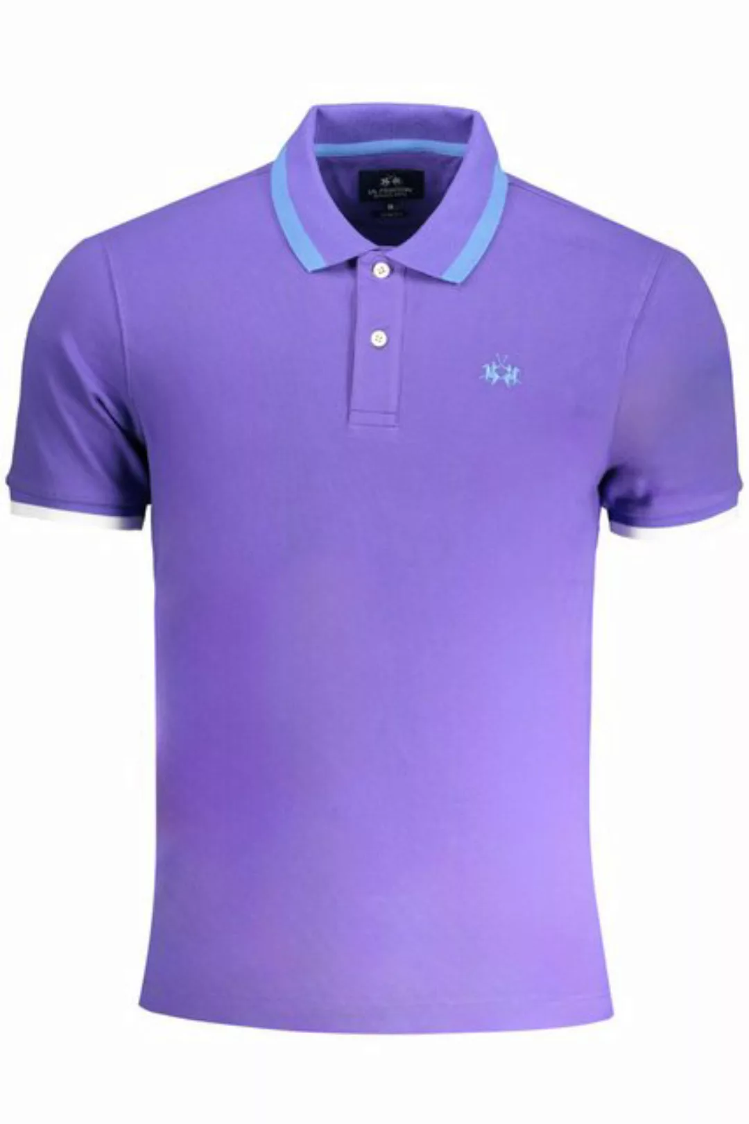 La Martina Poloshirt Herren Polohemd Slim Fit Lila mit Stickerei und günstig online kaufen