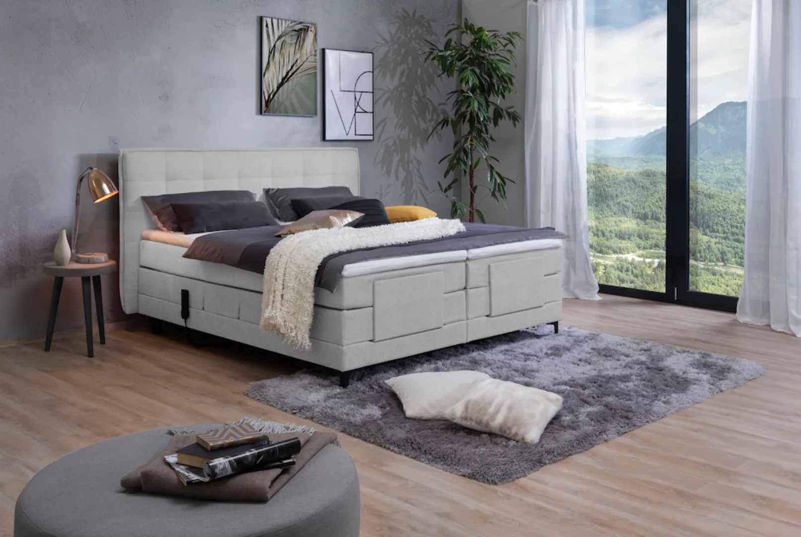 alina Boxspringbett "Edward", 180x200cm, mit motorischer Verstellung, inklu günstig online kaufen