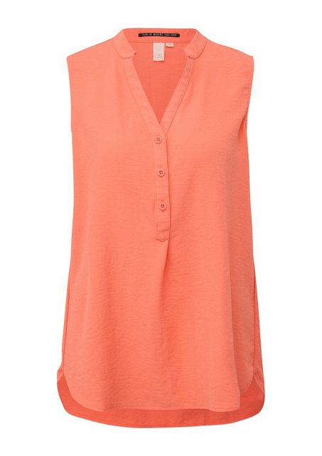 QS Blusentop - Crêpe-Bluse - Ärmellose Bluse günstig online kaufen