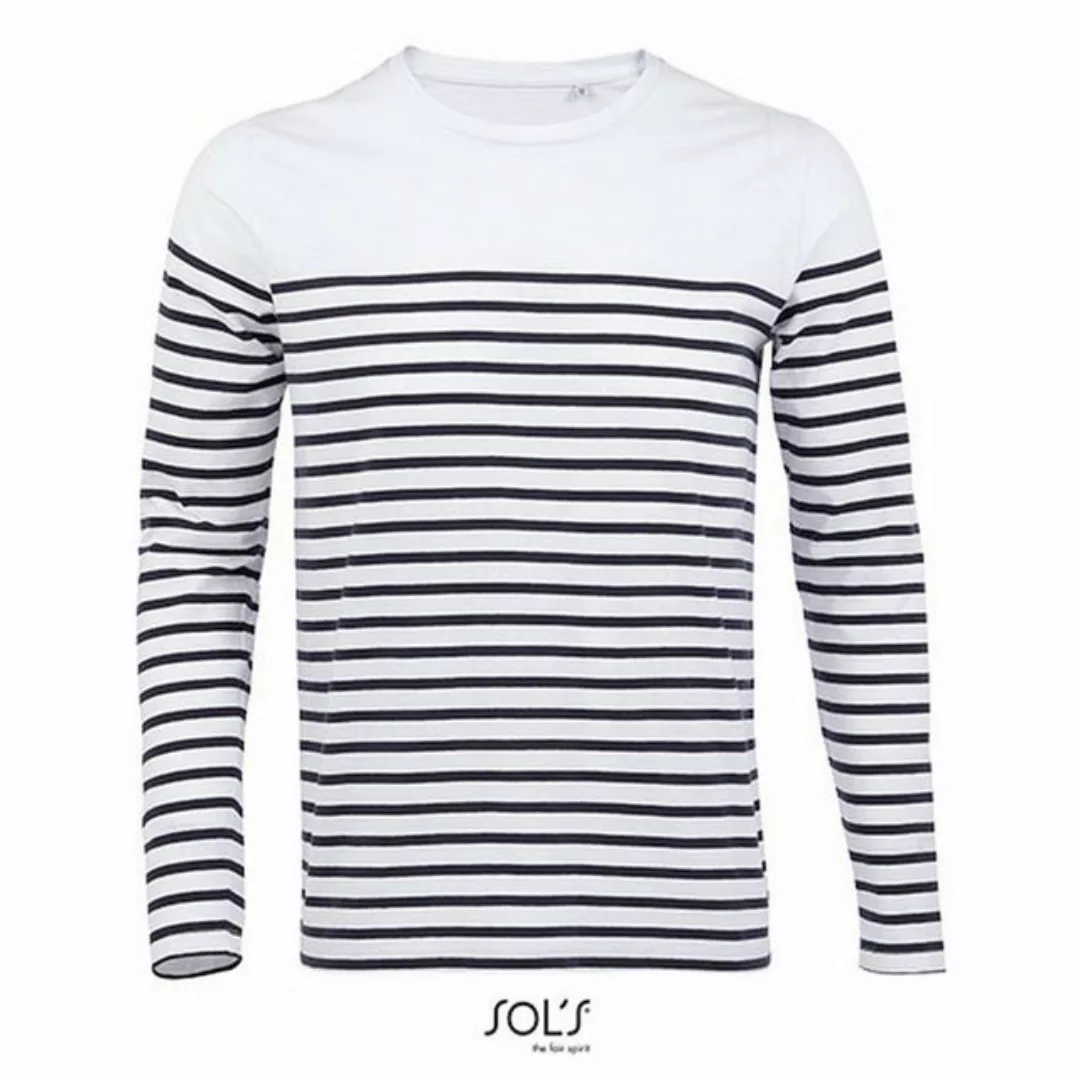 SOLS Langarmshirt Herren Shirt Men´s Long Sleeve Striped T-Shirt Matelot günstig online kaufen