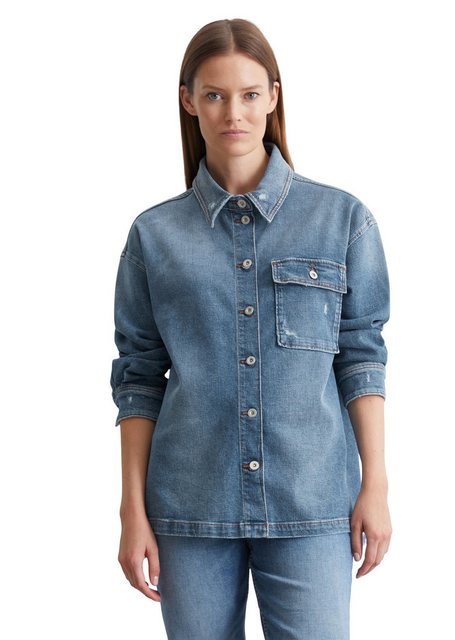 Marc O'Polo Jeansbluse aus Organic Cotton-Hanf-Mix günstig online kaufen