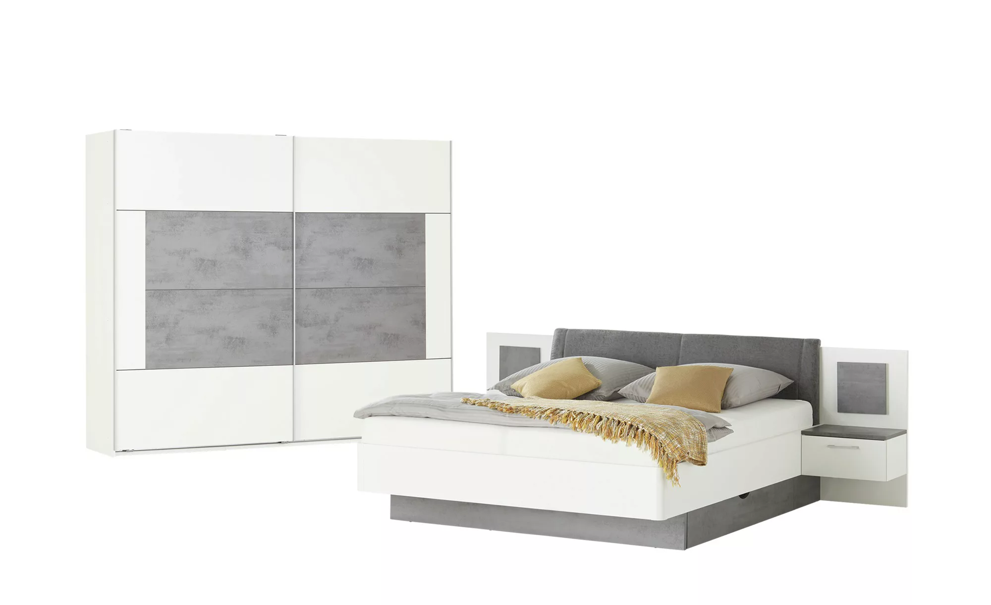 uno Schlafzimmer, 4-teilig  Allegre - weiß - Komplett-Schlafzimmer - Möbel günstig online kaufen
