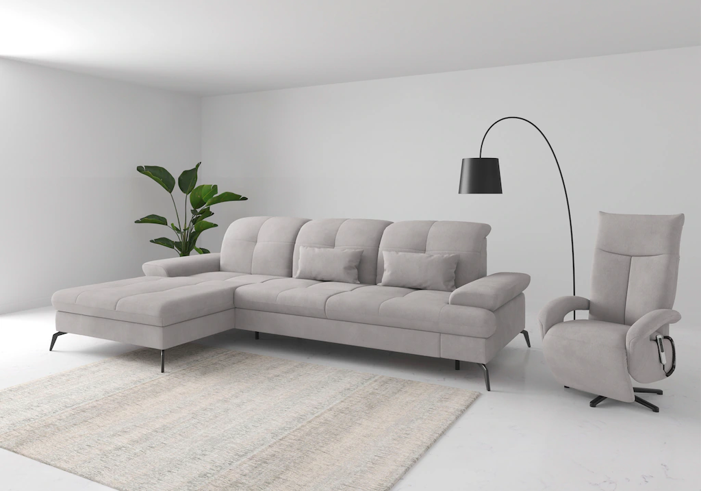 sit&more Ecksofa "Amica, L-Form, inkl. Sitztiefenverstellung & Armteilverst günstig online kaufen