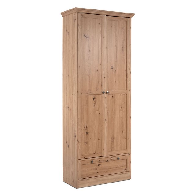 Homestyle4u Kleiderschrank Drehtürenschrank Holz Eiche Mehrzweck Wohnzimmer günstig online kaufen