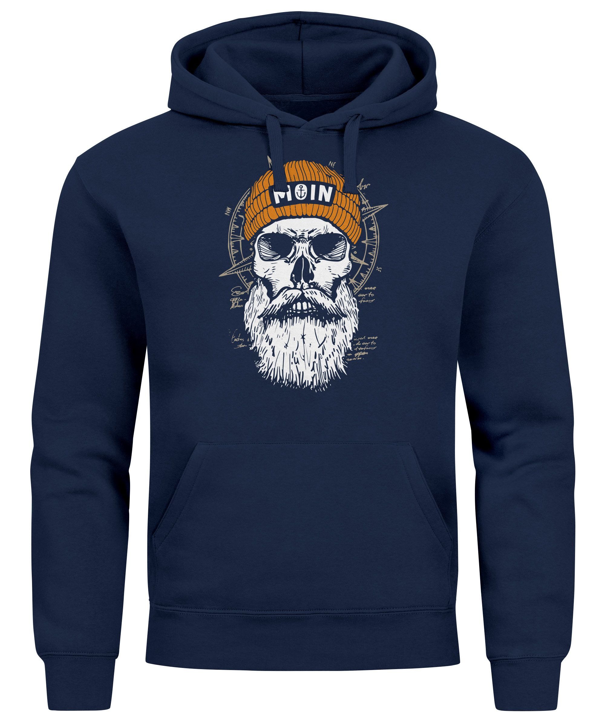Neverless Hoodie Hoodie Herren Moin Skull günstig online kaufen