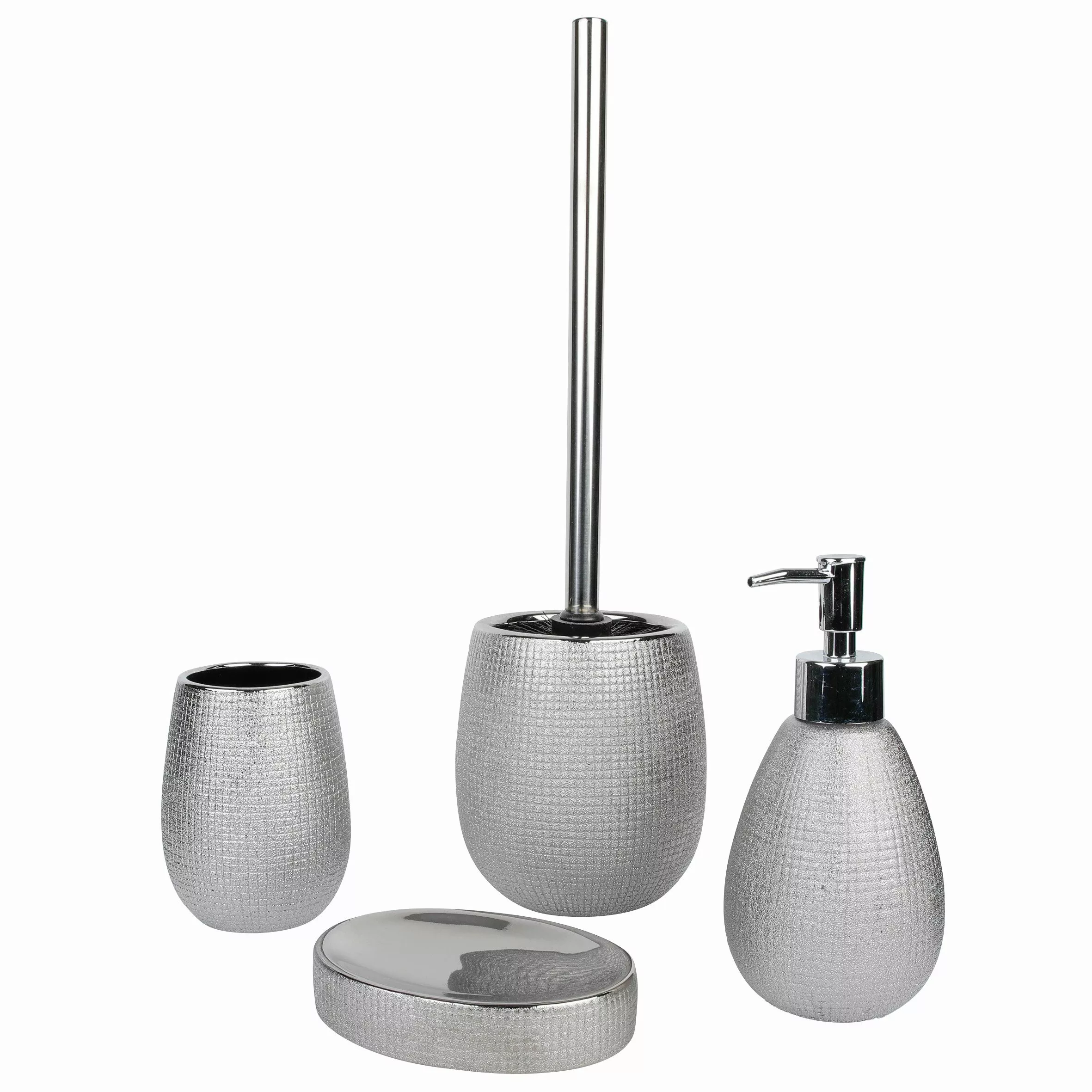 axentia Badaccessoire-Set Badezimmer-Garnitur, Badezimmer-Set, Bad-Kollekti günstig online kaufen