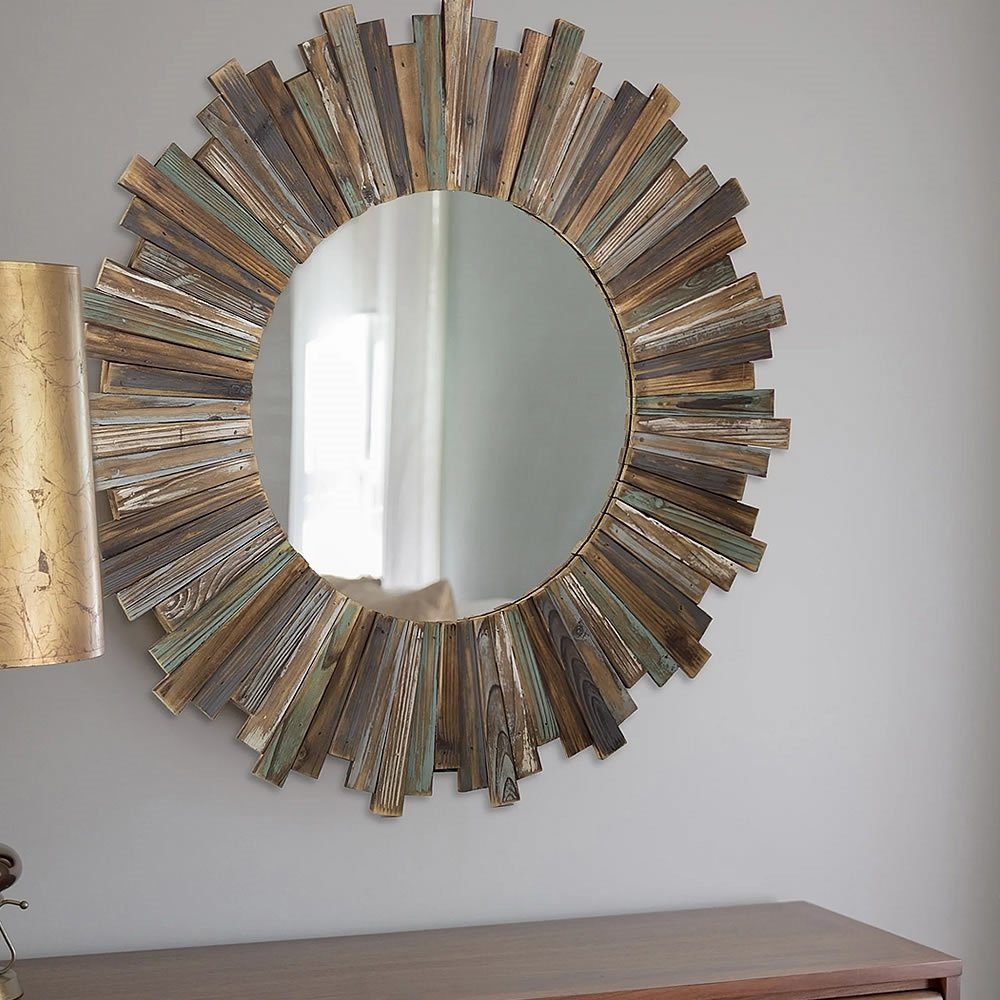 Feel2Home Wandspiegel Wandspiegel 90 cm Holz günstig online kaufen