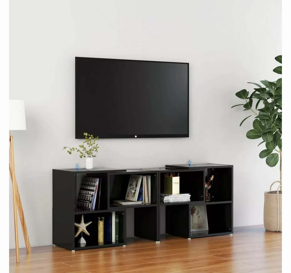 furnicato TV-Schrank Hochglanz-Schwarz 104x30x52cm Holzwerkstoff günstig online kaufen