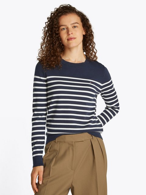 Tommy Hilfiger Rundhalspullover "CO JERSEY STITCH LS C-NK SWT", mit Logosti günstig online kaufen