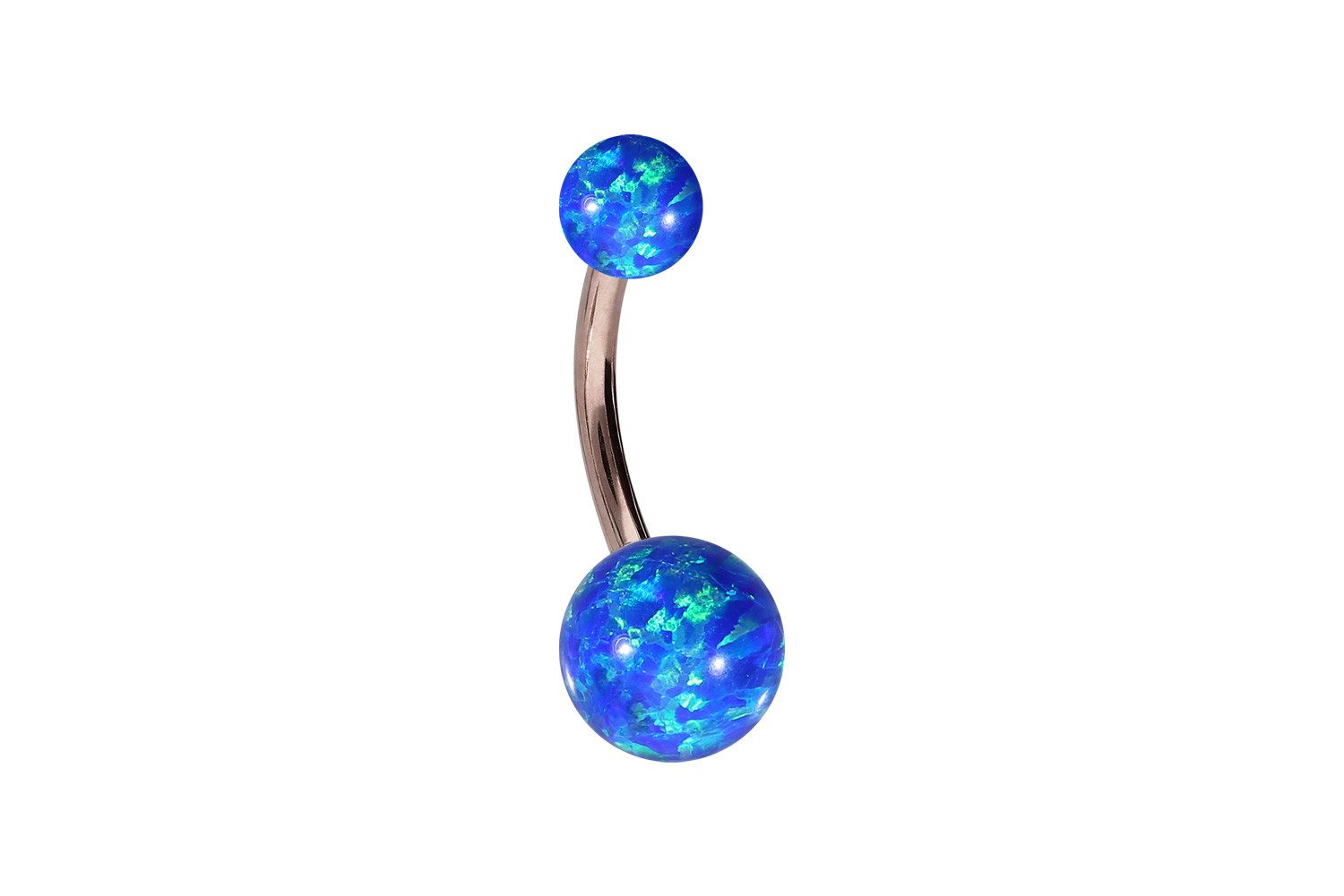 PIERCINGLINE Bauchnabelpiercing Titan Bananabell SYNTHETISCHE OPALE günstig online kaufen