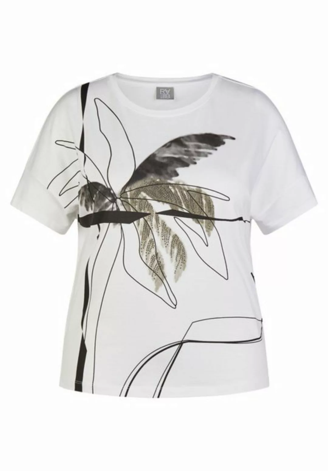 Rabe T-Shirt mit kunstvollem Palmen-Motiv günstig online kaufen