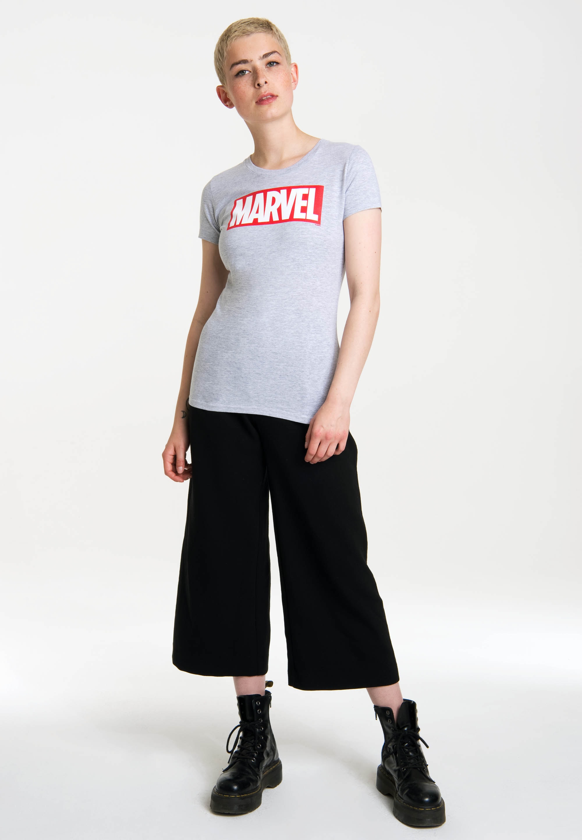 LOGOSHIRT T-Shirt "Marvel Logo", mit lizenzierten Originaldesign günstig online kaufen