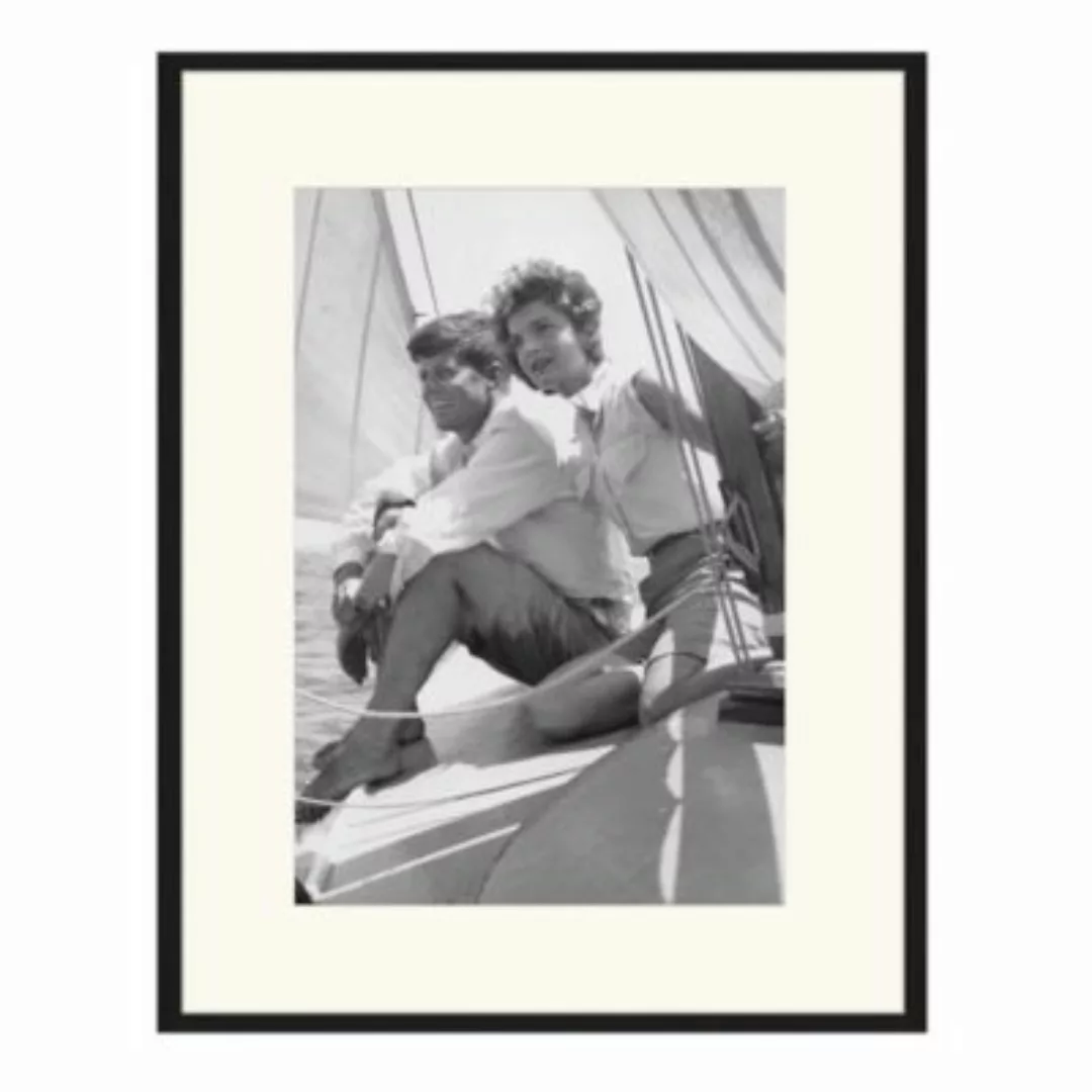 Any Image Wandbild John und Jackie Kennedy schwarz Gr. 70 x 90 günstig online kaufen